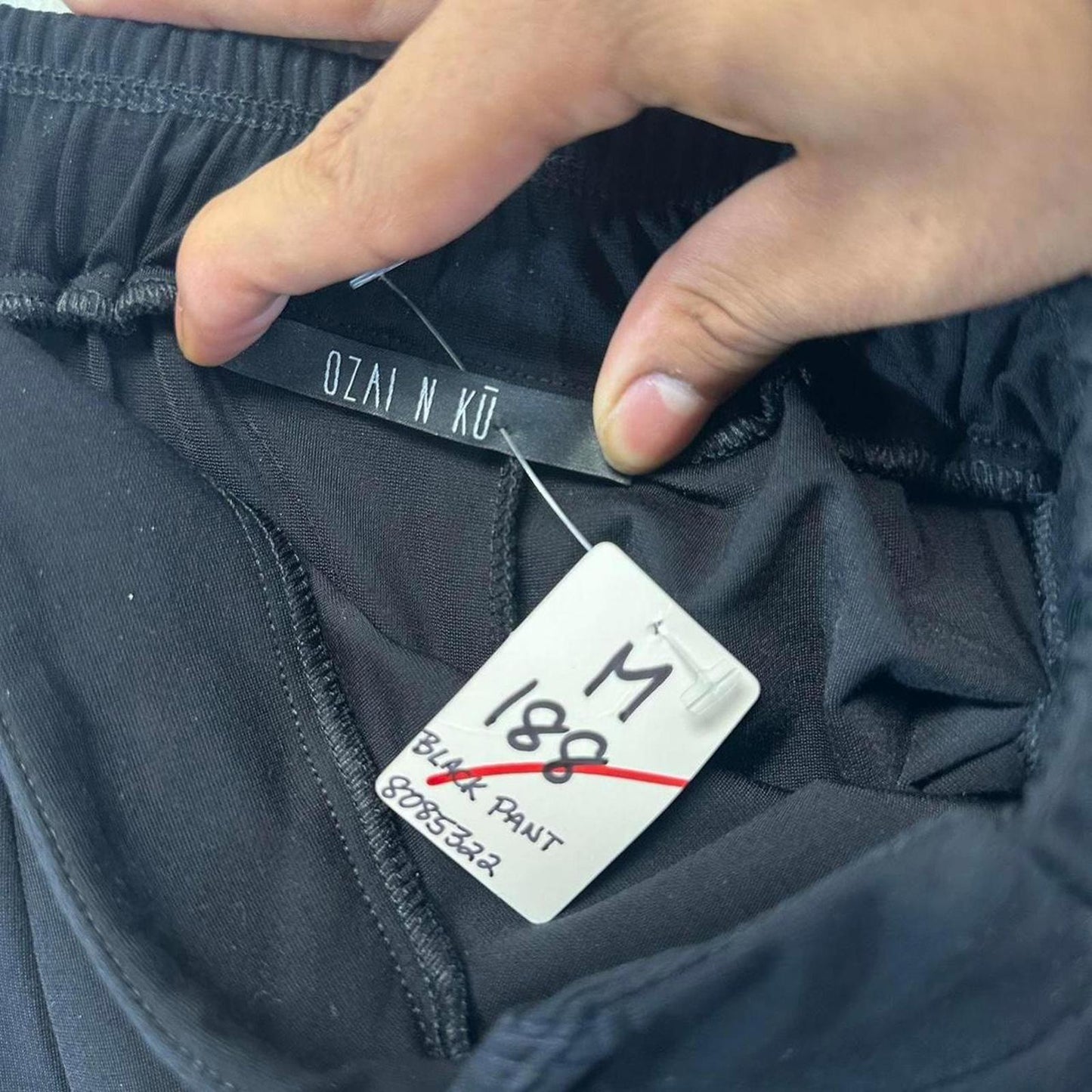 black wide leg pants (M)