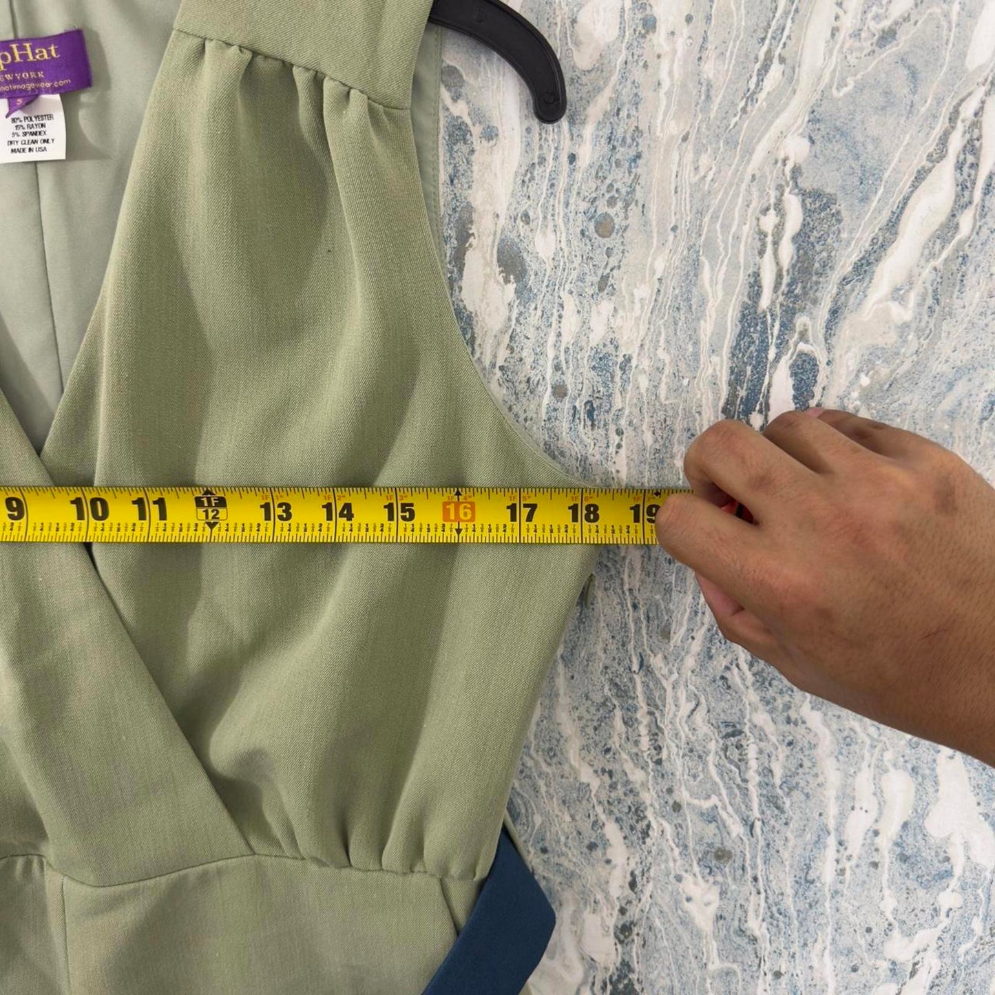 Preppy Sage Green Sleeveless Romper (S)