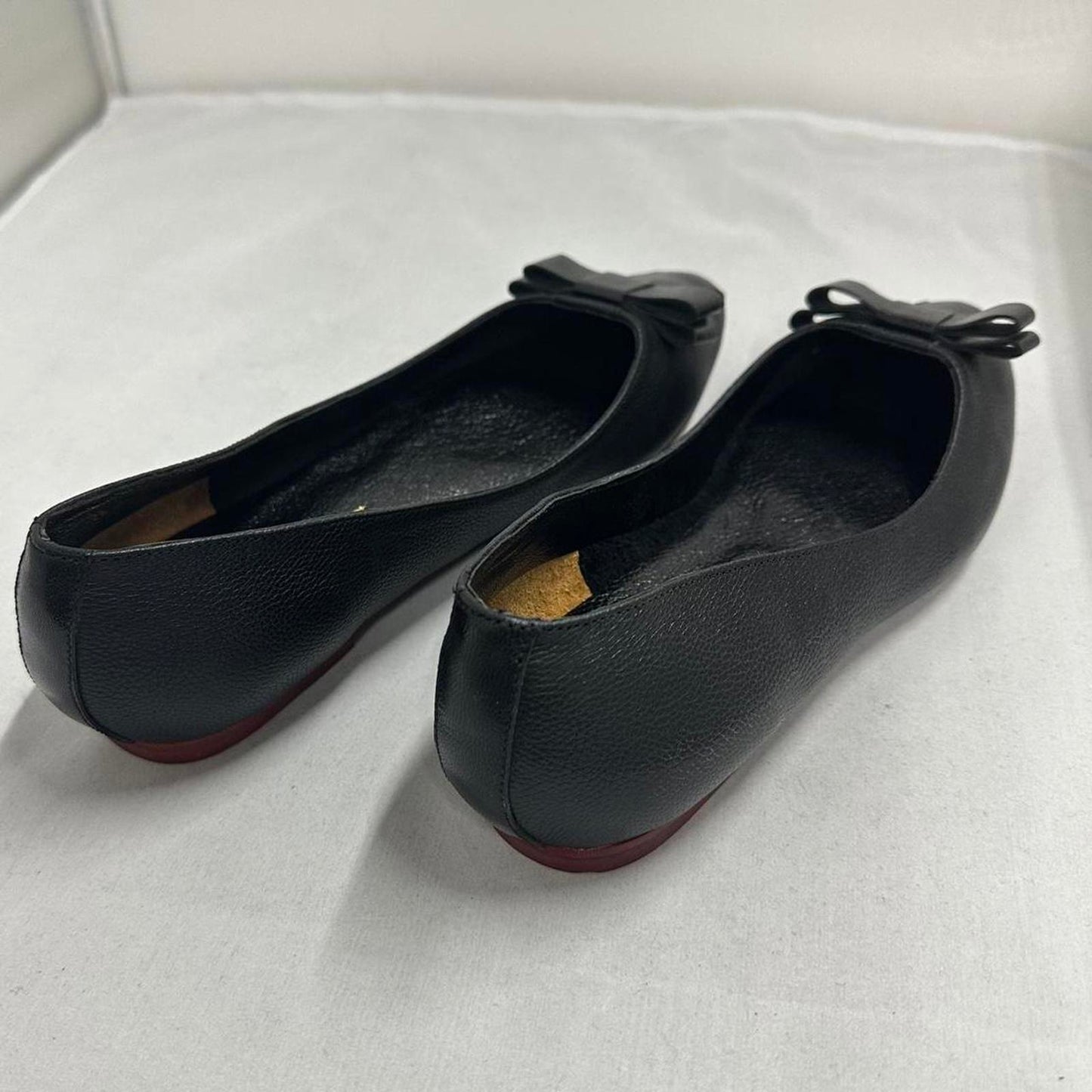 Designer Leather Bow Ballet Flats (9)