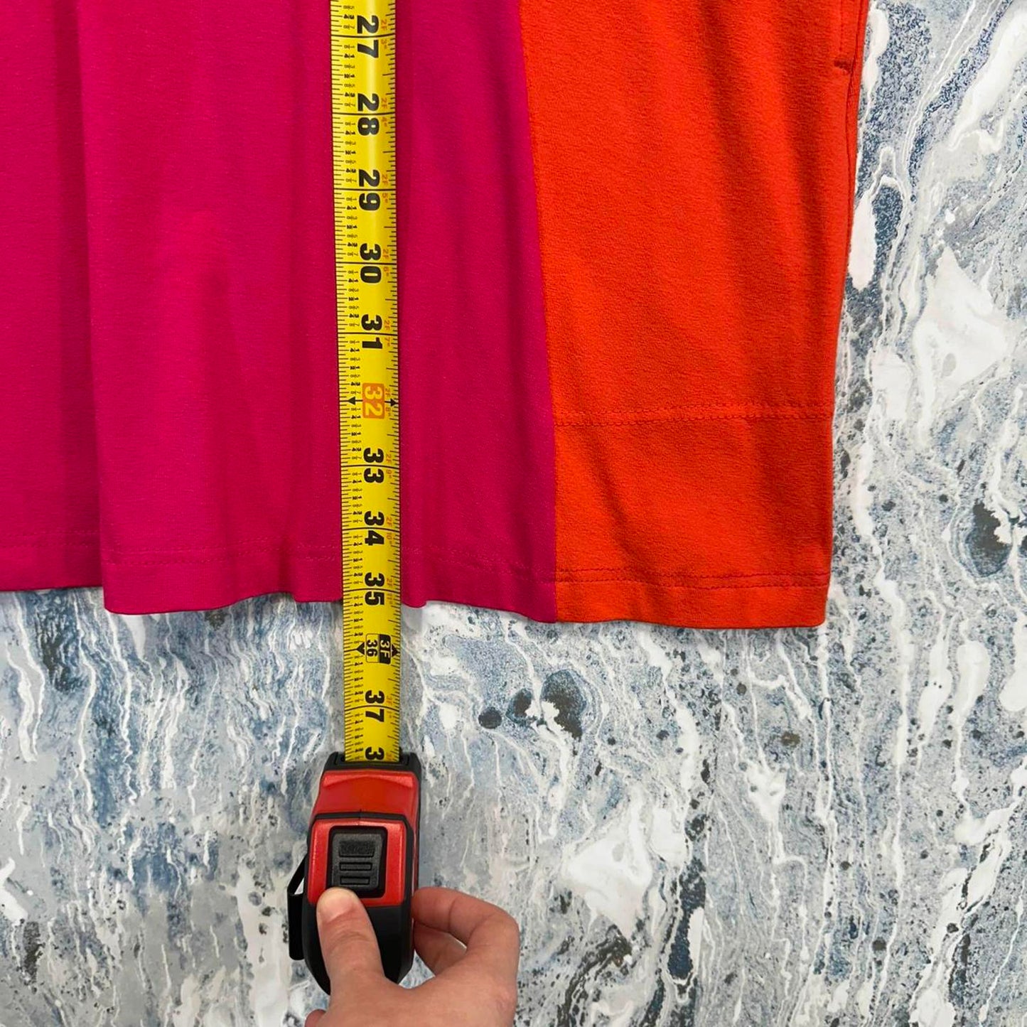 Color Block V-Neck Oversized Blouse (S/M)