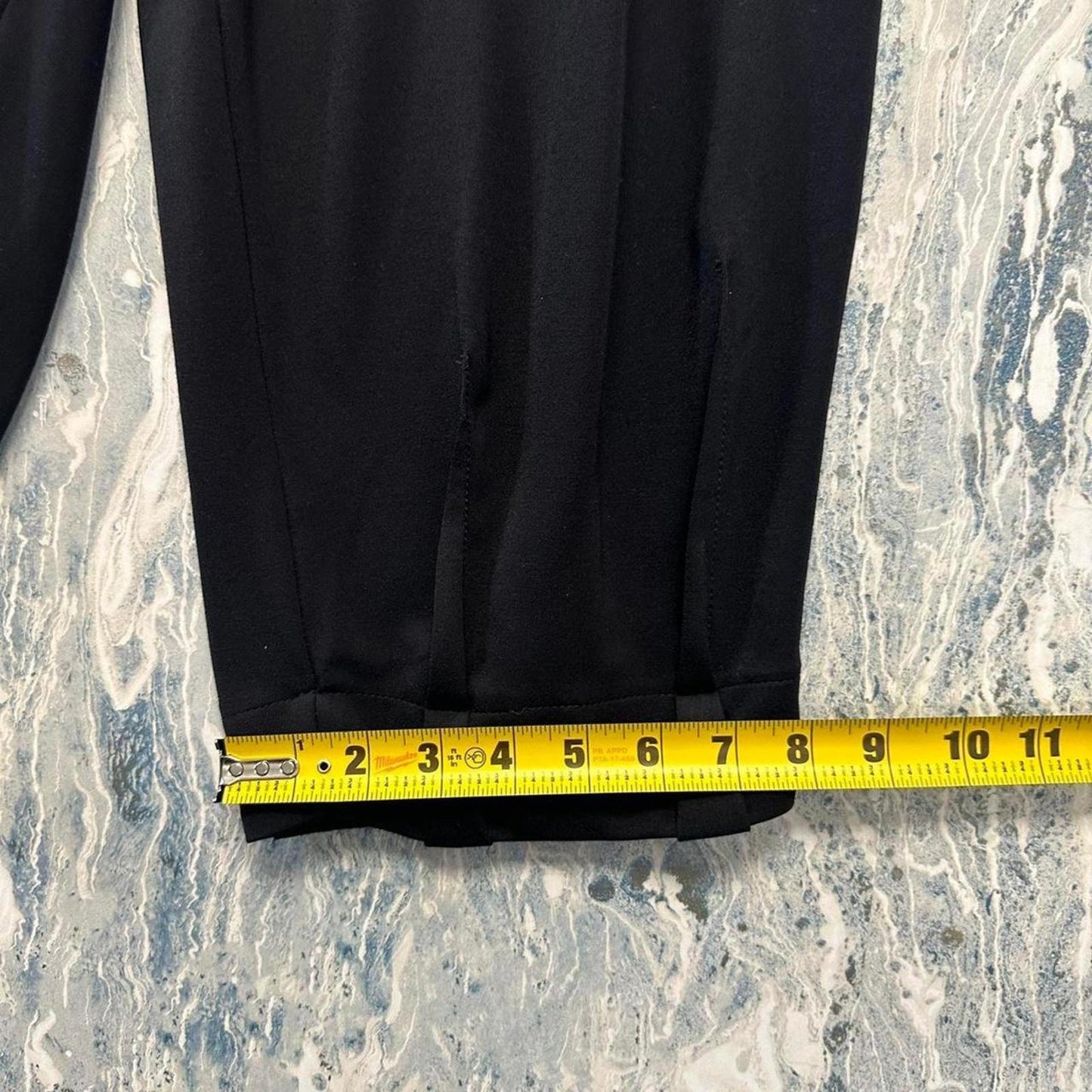 black wide leg trouser pants (L)