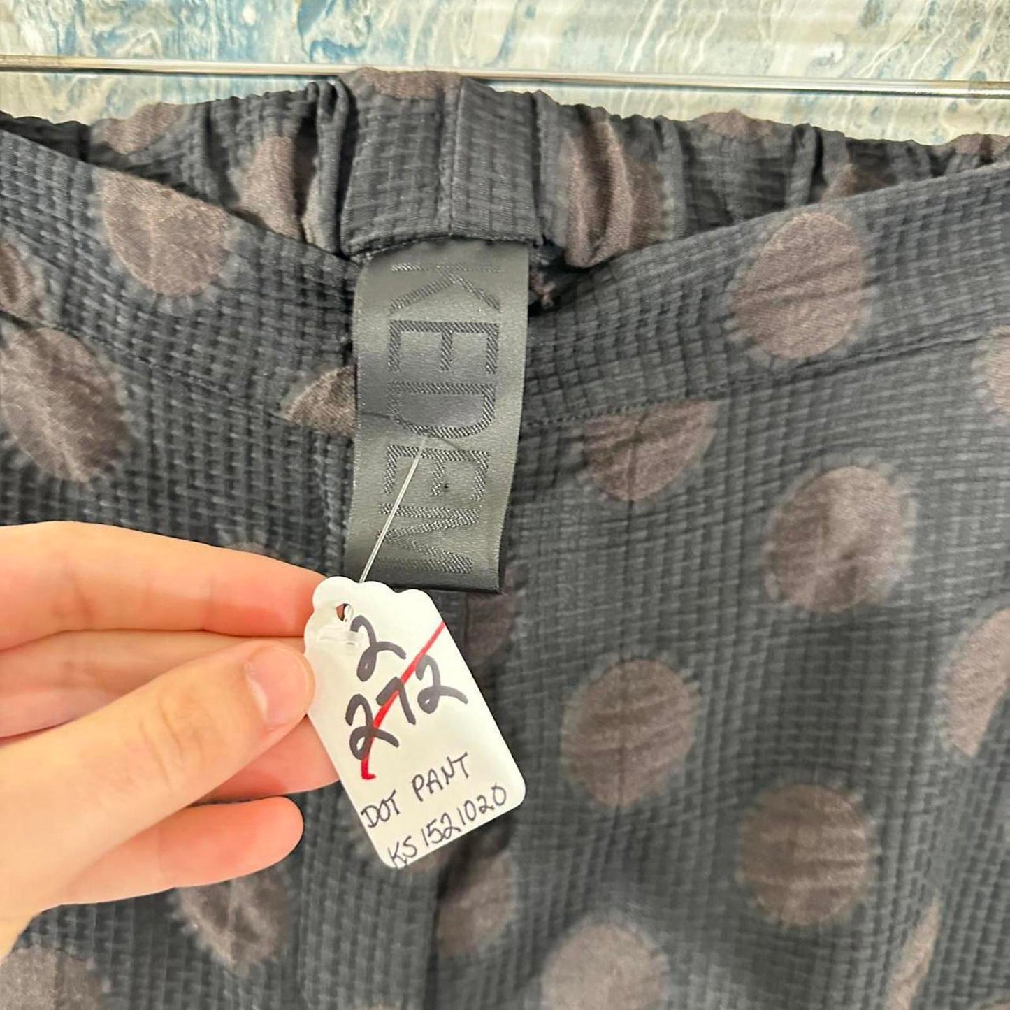 Retro indie black polka dot pants (2)