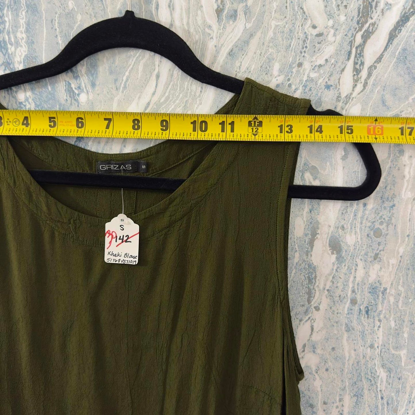 Boho Green Sleeveless Tank Dress (S)