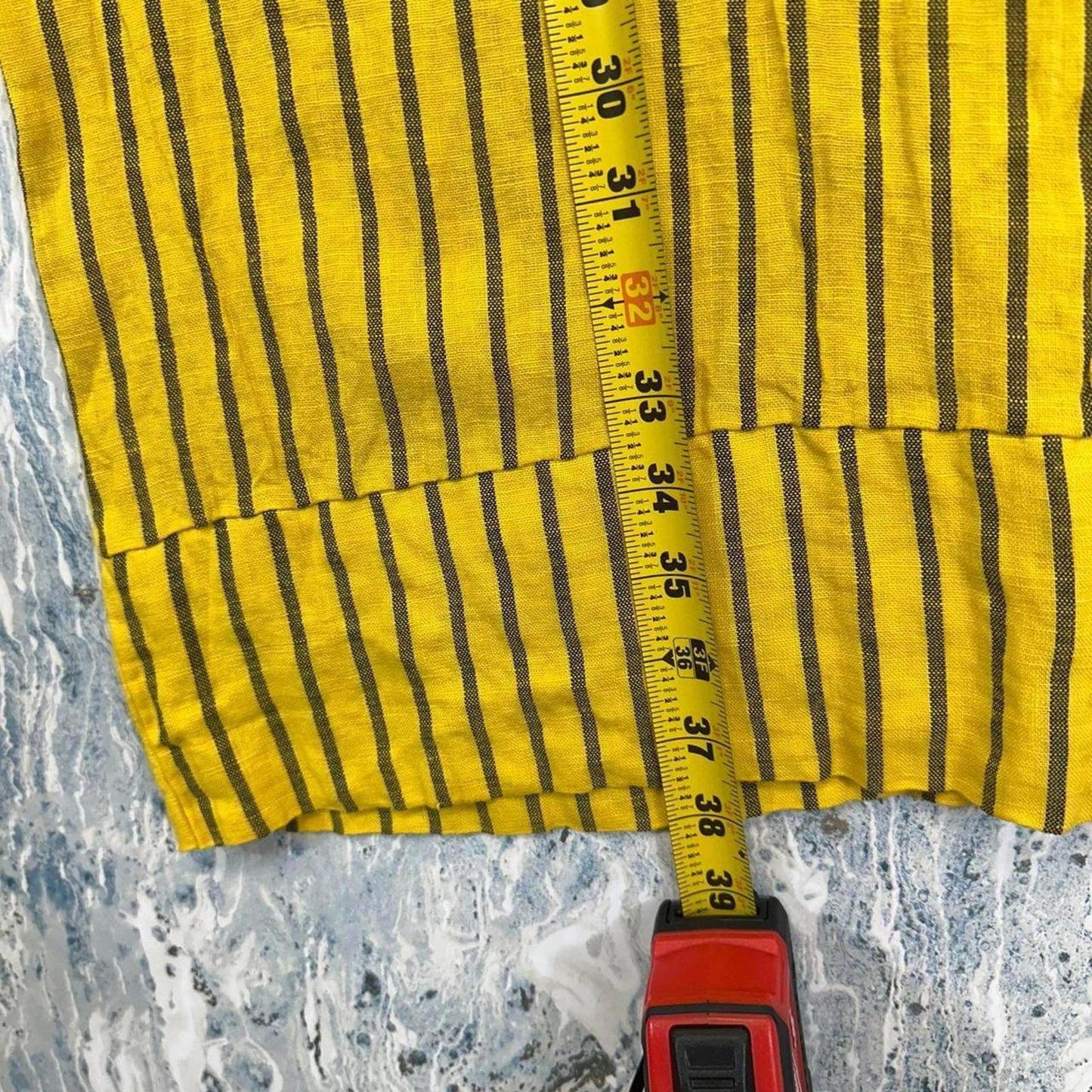 Yellow Striped Wide-Leg Pants (One Size)