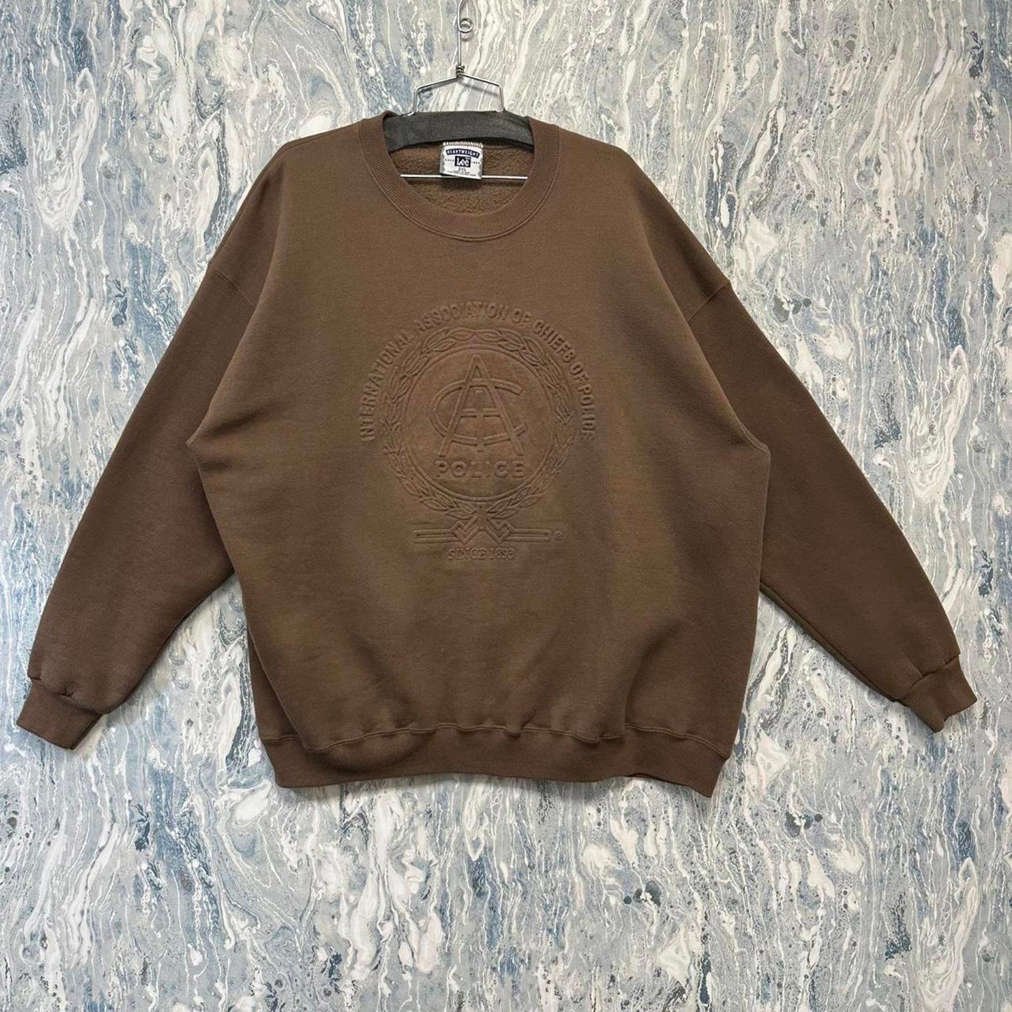 LEE Heavyweight Brown Crewneck Sweatshirt (2XL)