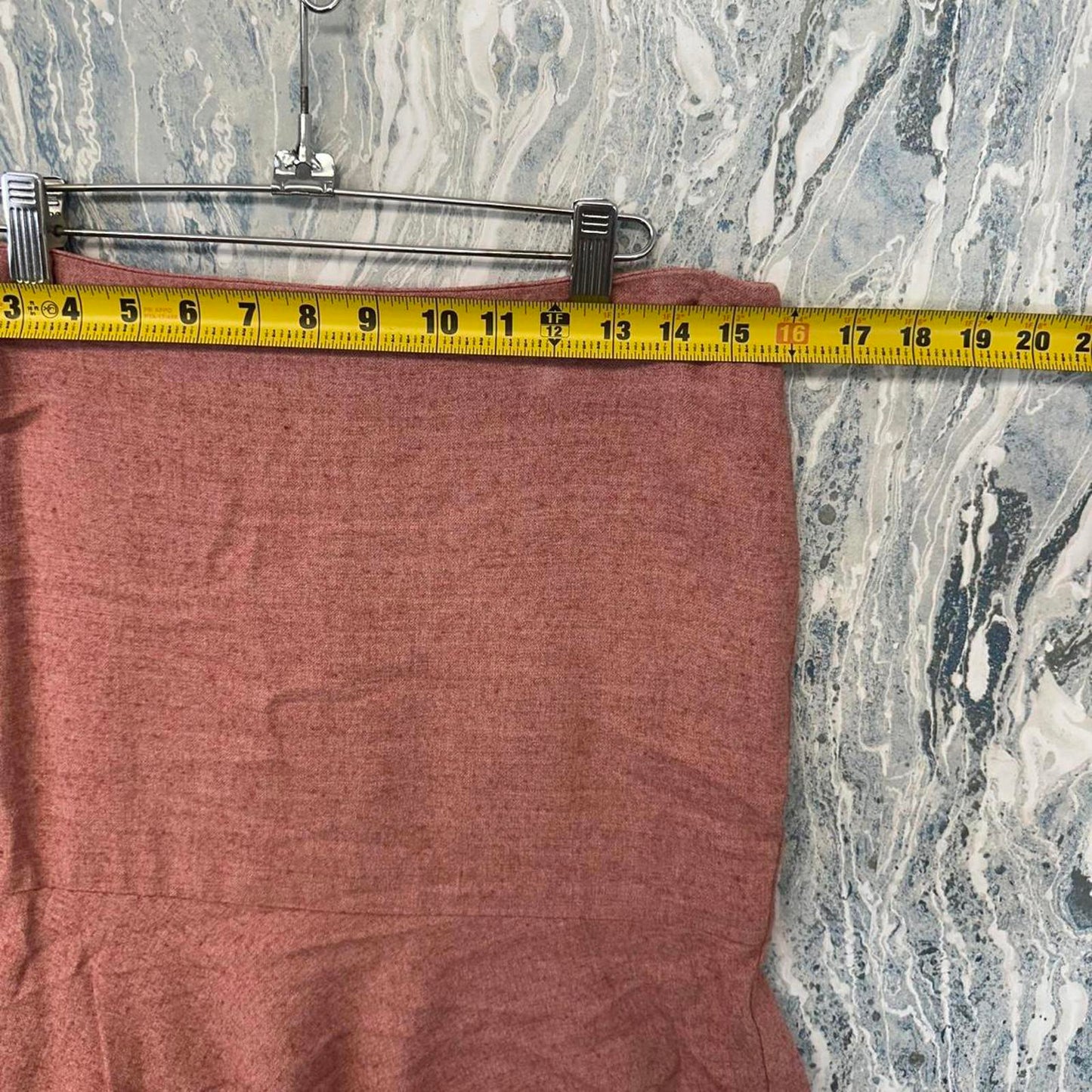 FRENCH CONNECTION Minimalist Rust Peplum Skirt (8)