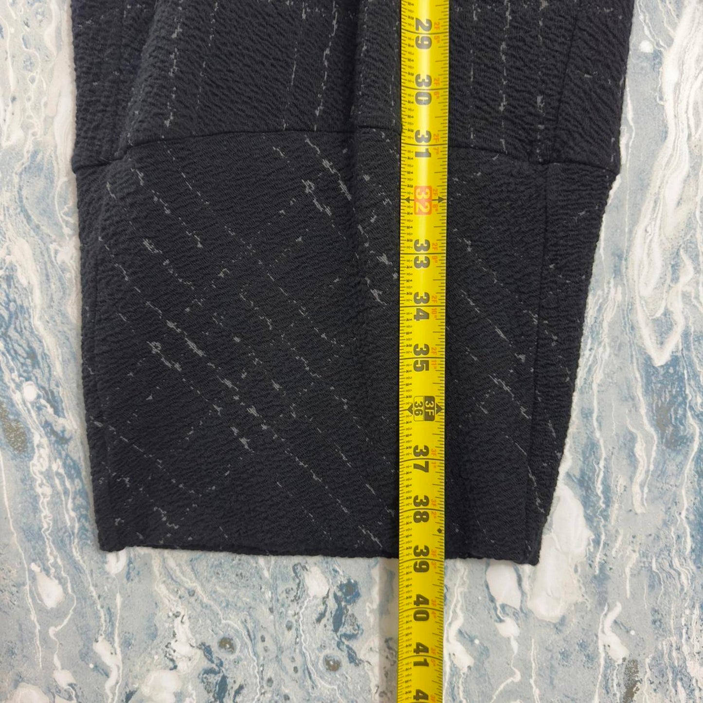 Vintage Styled Boho Black High-Waisted Plaid Trousers (L)