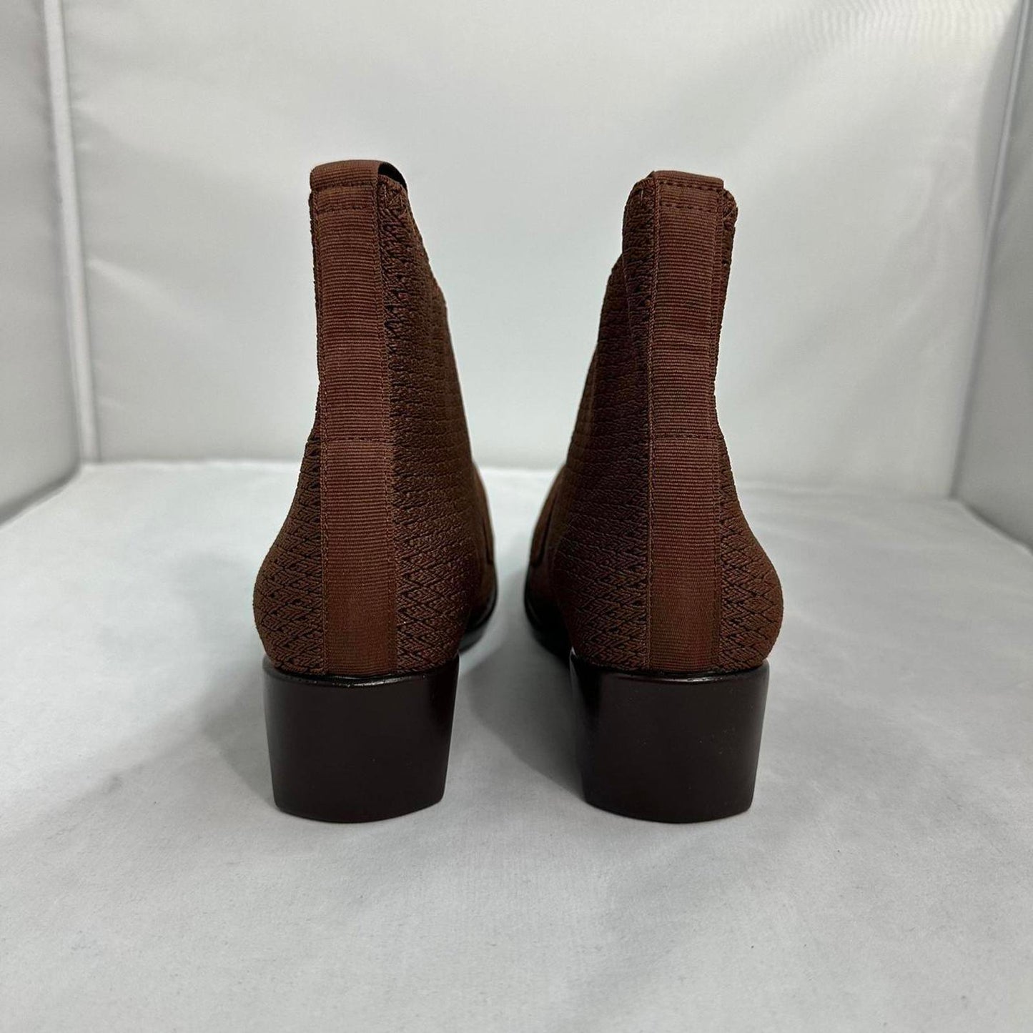 Brown Textured Ankle Booties (7.5)