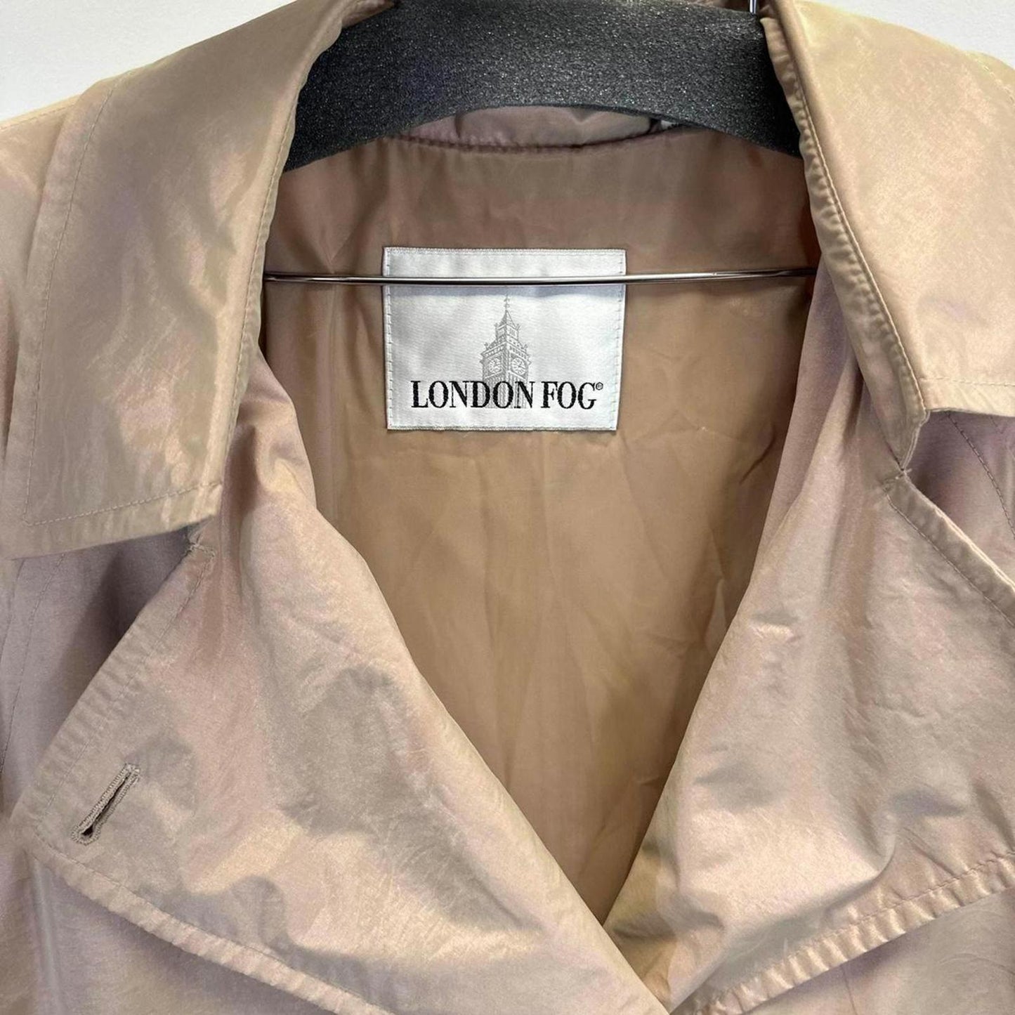 Vintage Academia London Fog Tan Double-Breasted Trench Coat (XL)