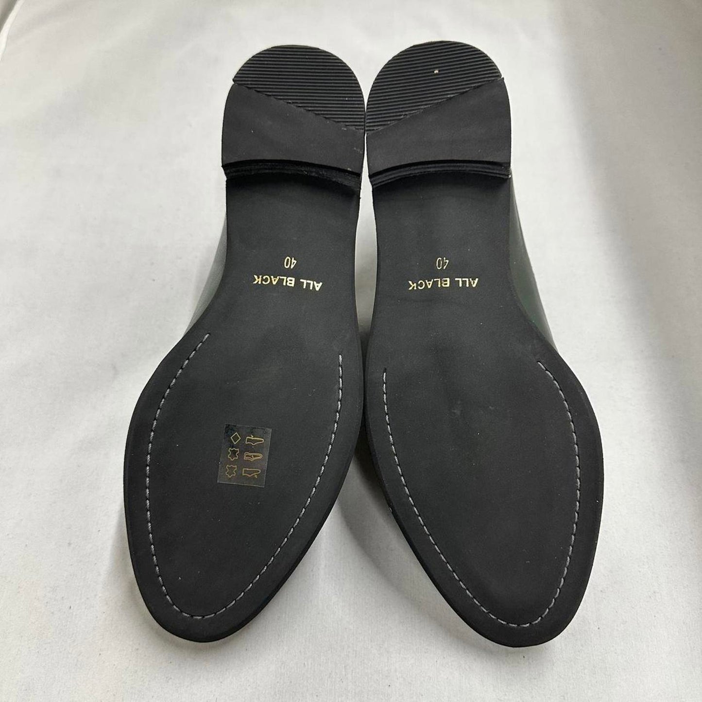 Designer Vintage Style Dark Green Leather Loafers (40)