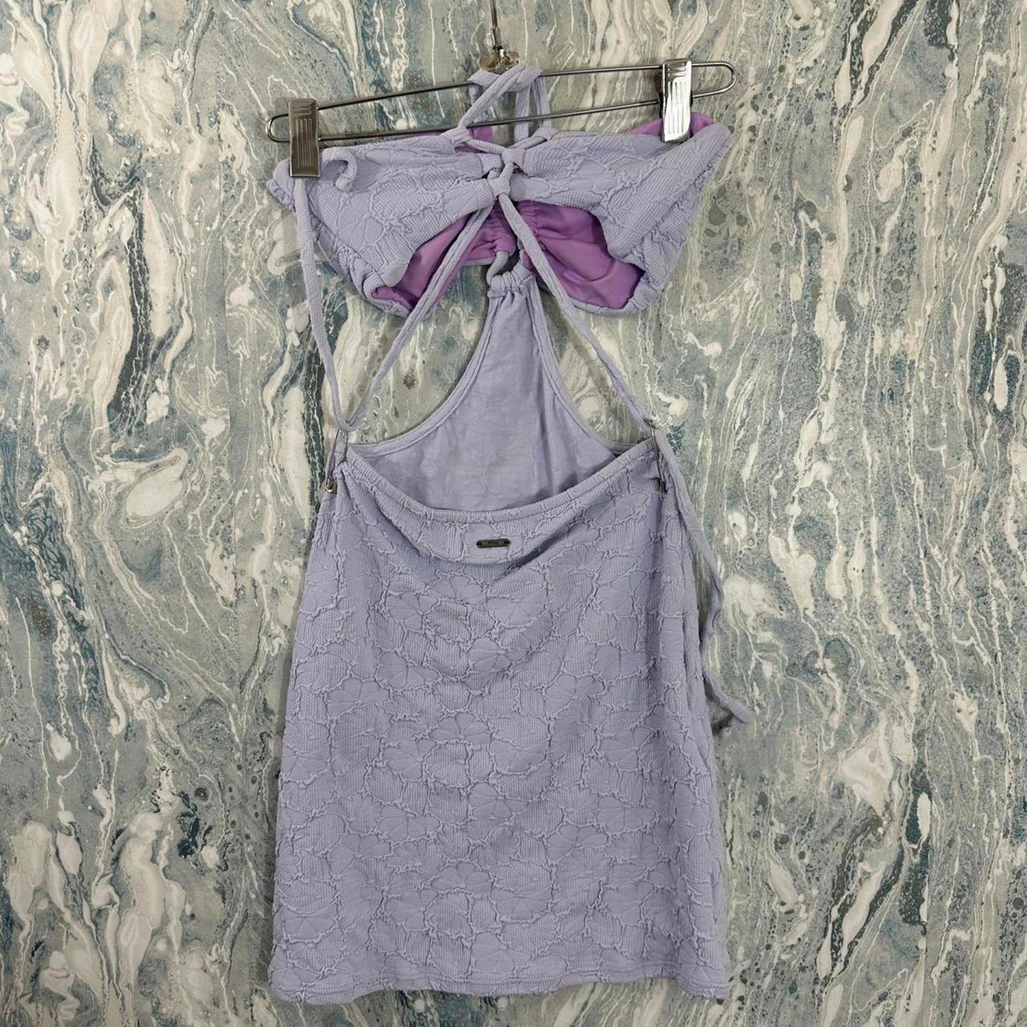 Maaji Lilac Purple Floral Lace Swimsuit (S)