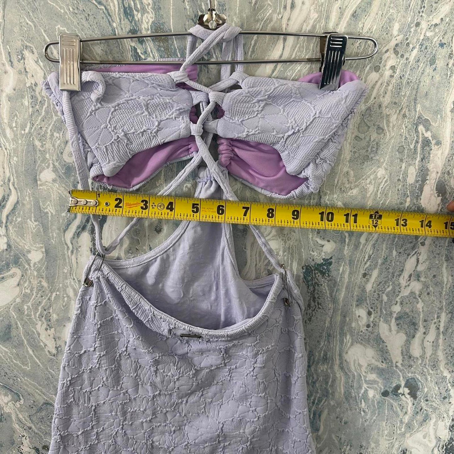 Maaji Lilac Purple Floral Lace Swimsuit (S)