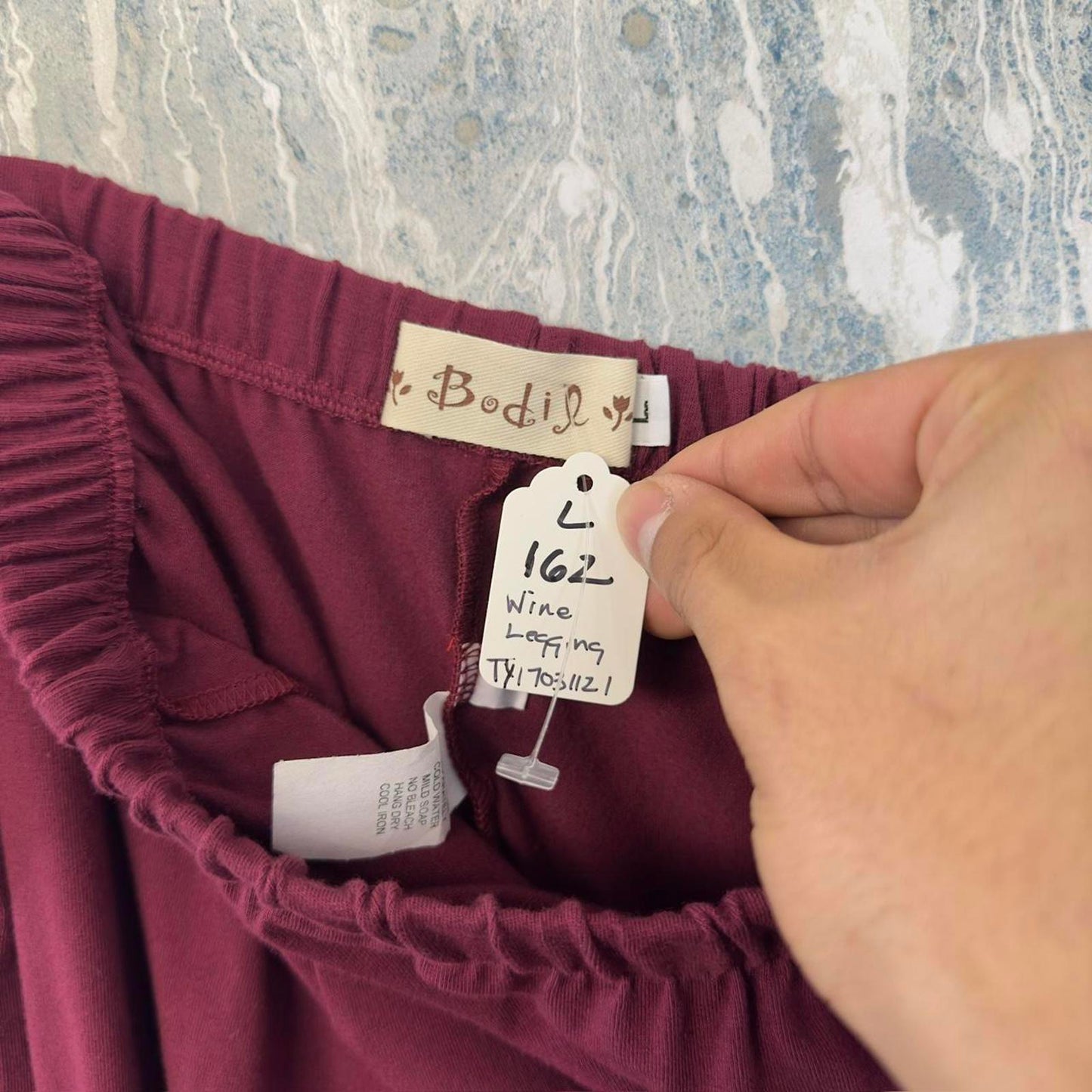 Designer Burgundy Synched Leggings (L)