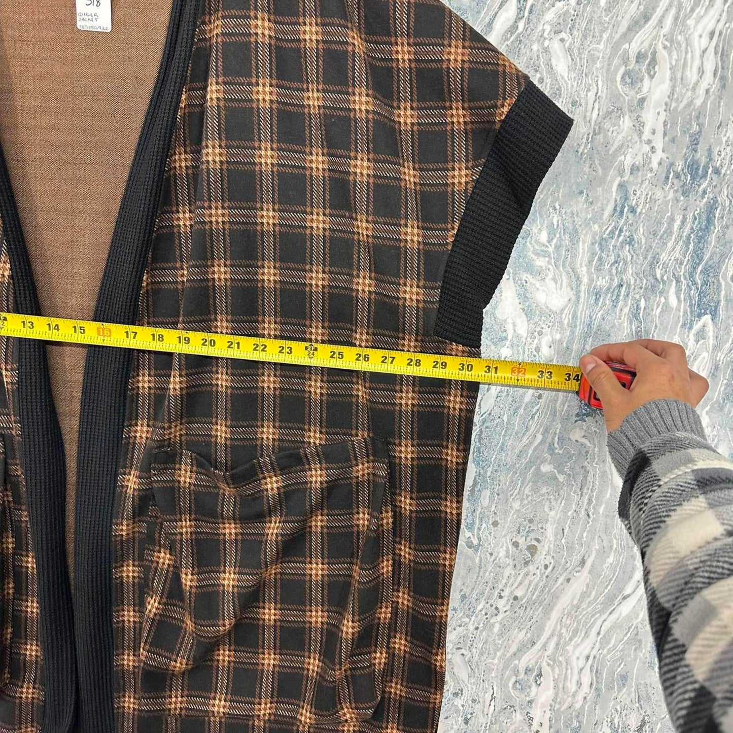 Brown & Black Plaid Indie Cardigan (XS)
