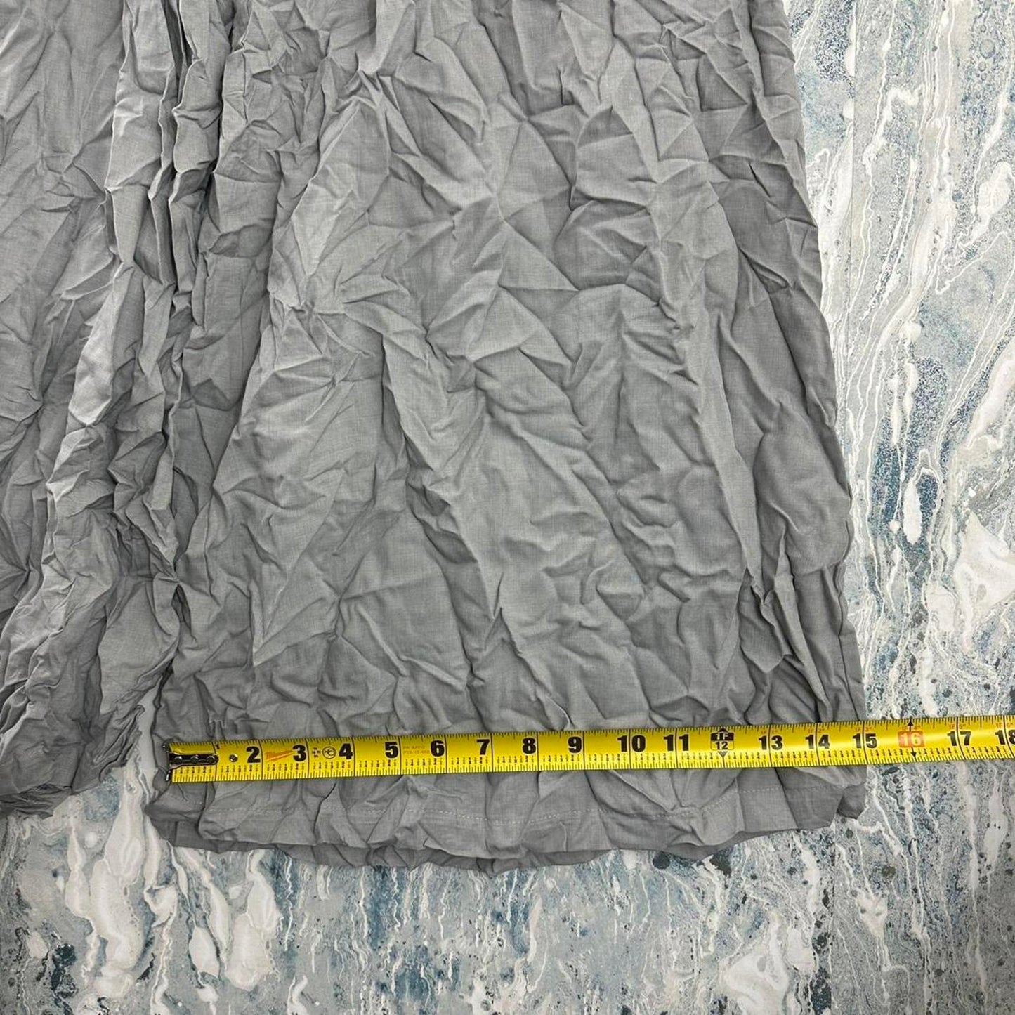 Grunge Designer Smoke Grey Crinkled Wide-Leg Pants (2)