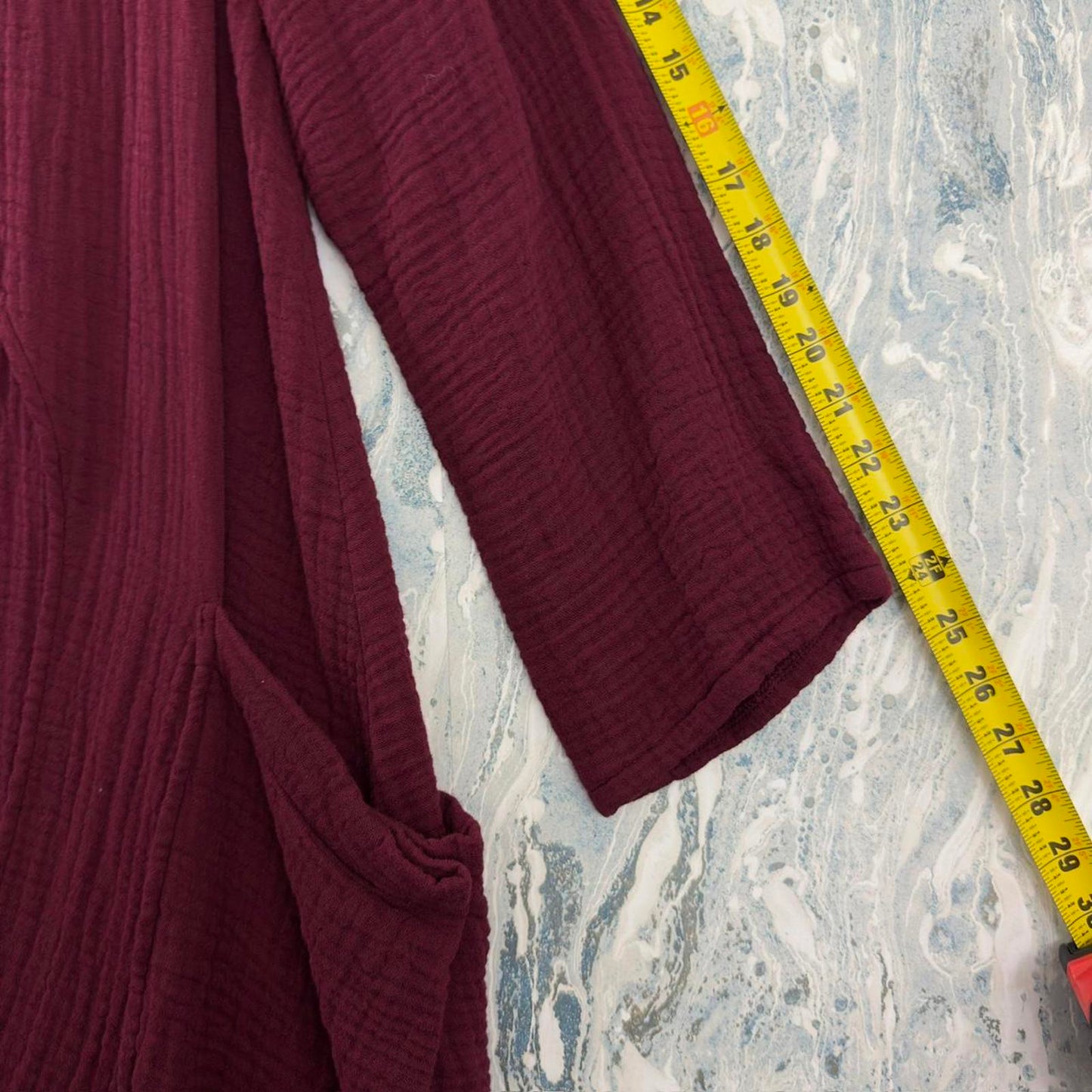 Boho Burgundy Layered Tunic Dress (M)