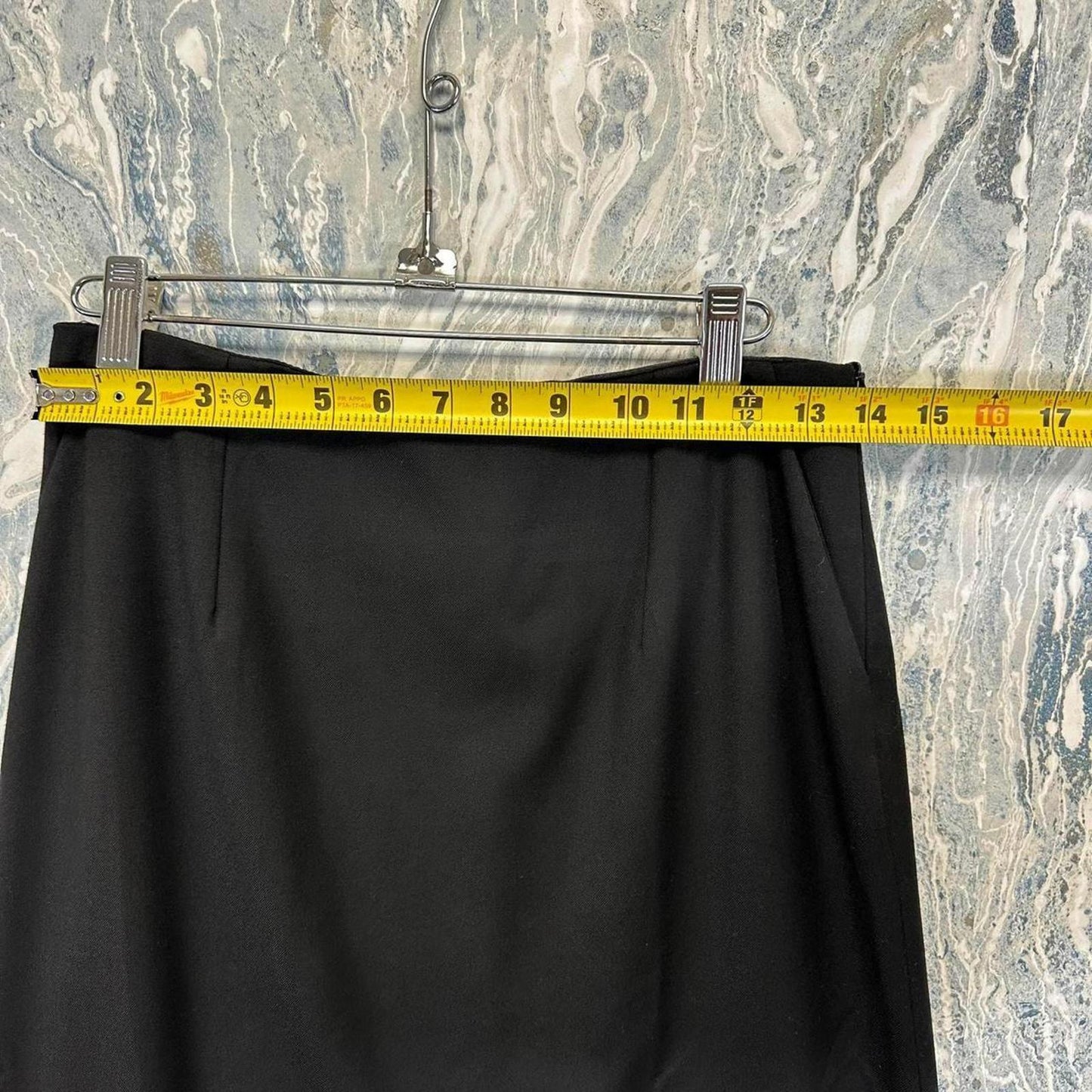 Black Midi Pencil Skirt (S)