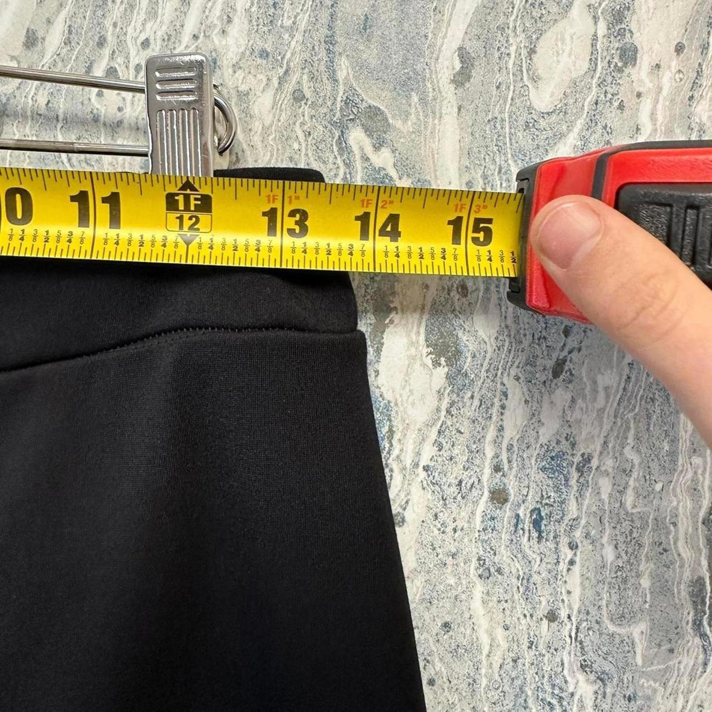 Minimalist black trouser pants (S)