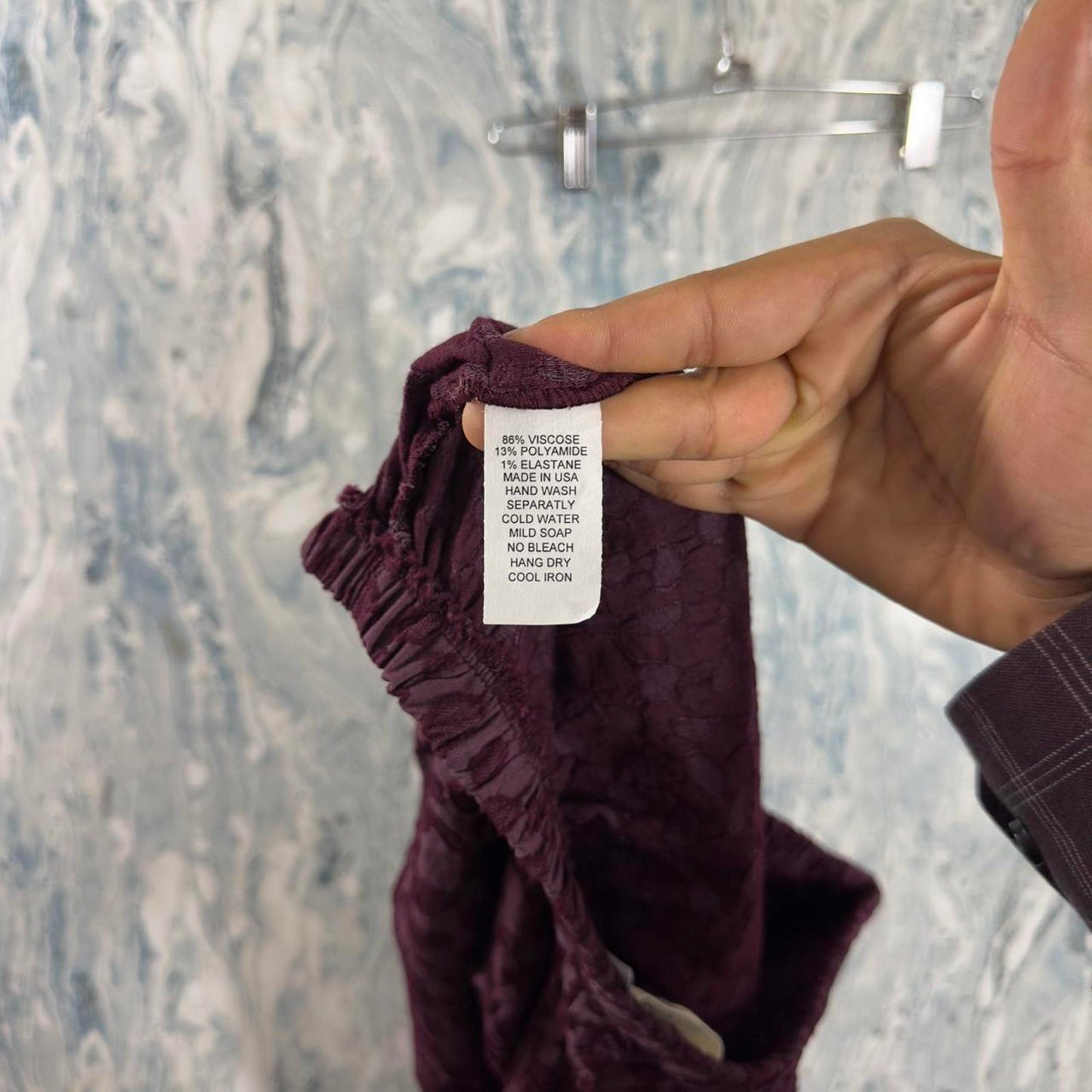 Vintage Styled Wine Red Leopard Print Pants (L)