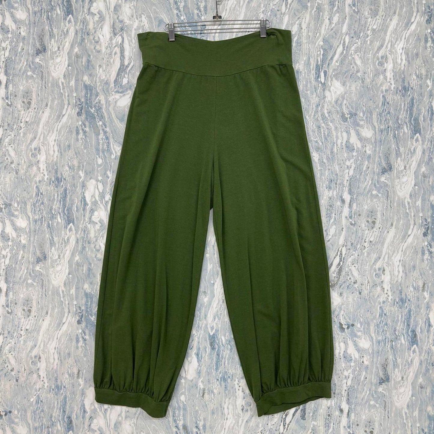 Indie Wide-Leg Olive Green Pants (L)