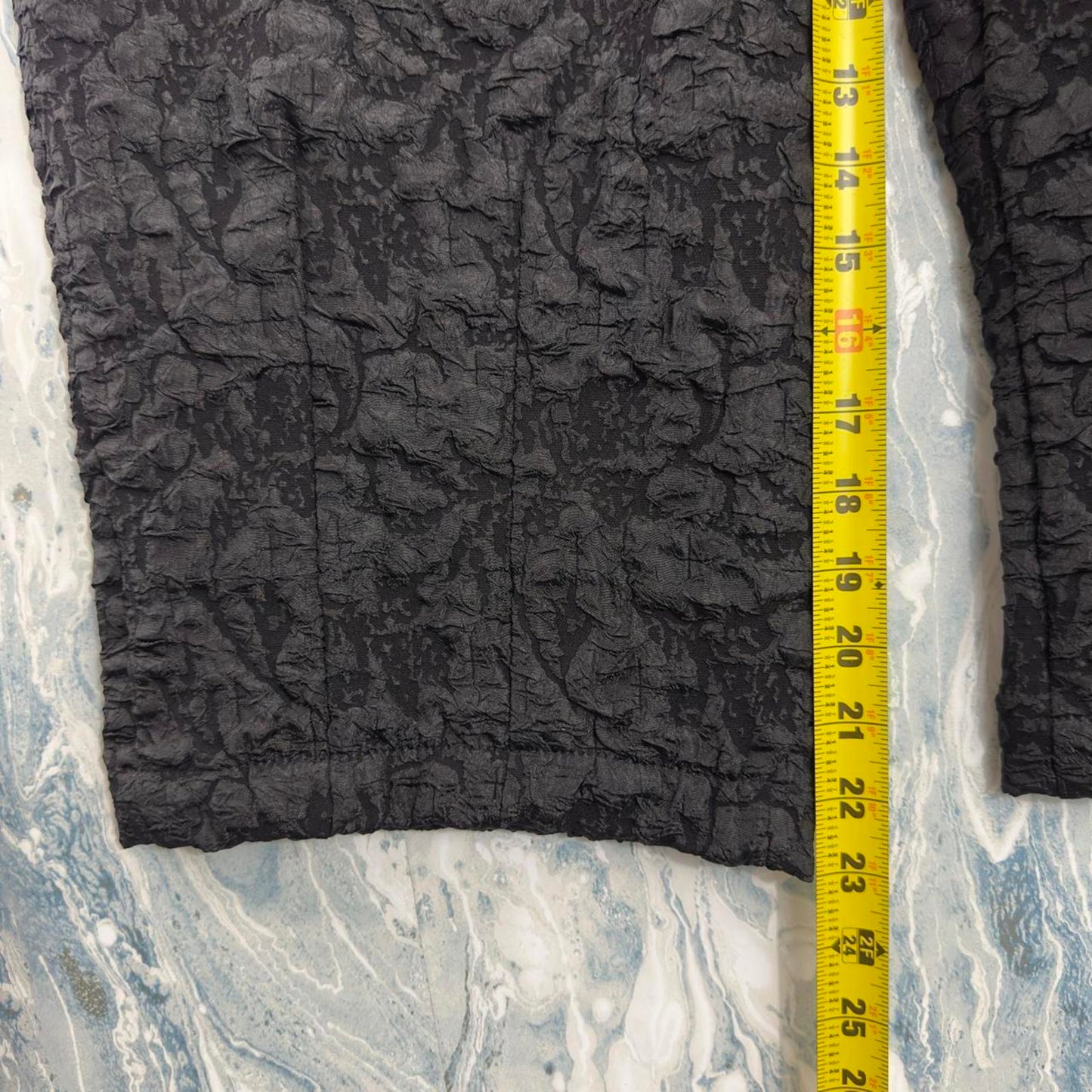 Vintage Textured Black Trousers (XL)