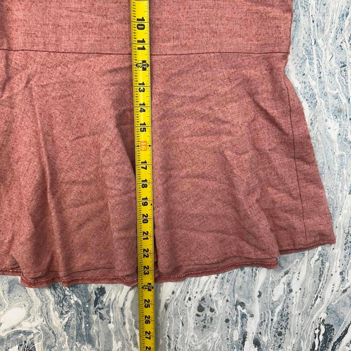 FRENCH CONNECTION Minimalist Rust Peplum Skirt (8)
