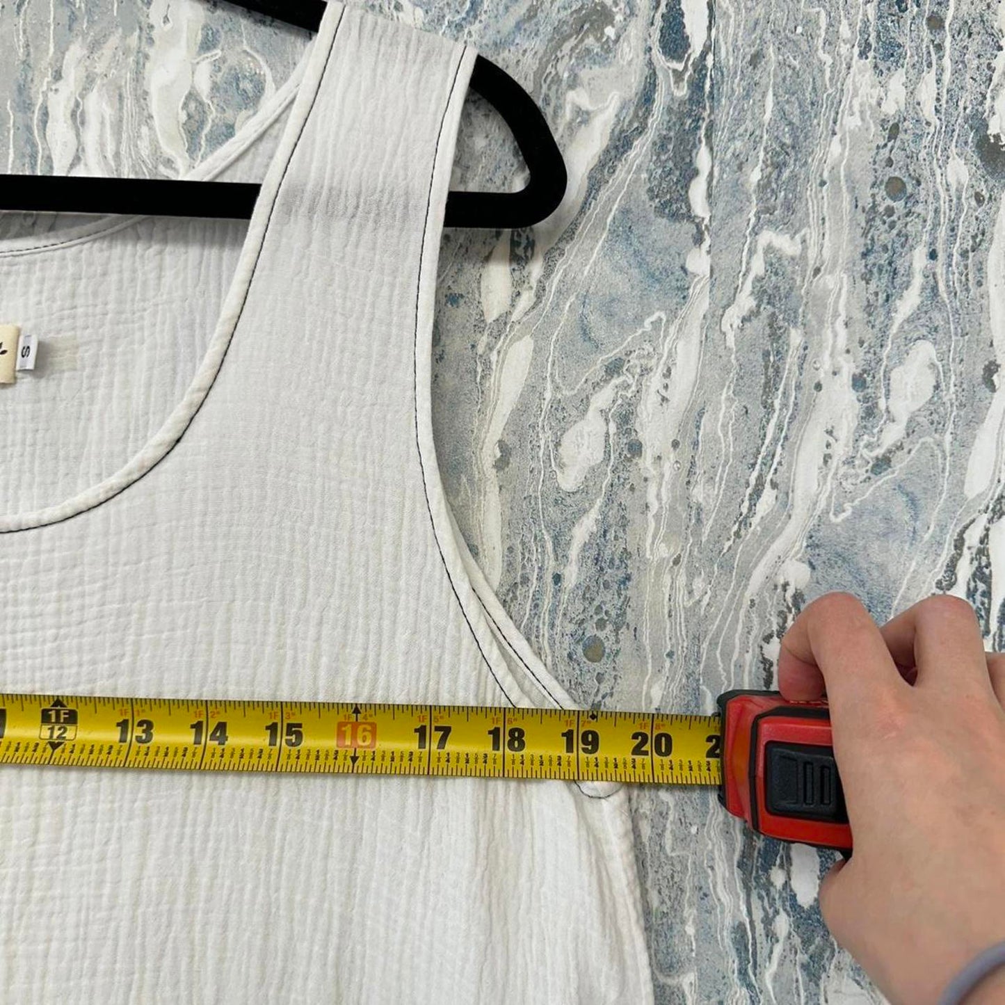 Bodil Minimalist White Sleeveless Maxi Dress (S)