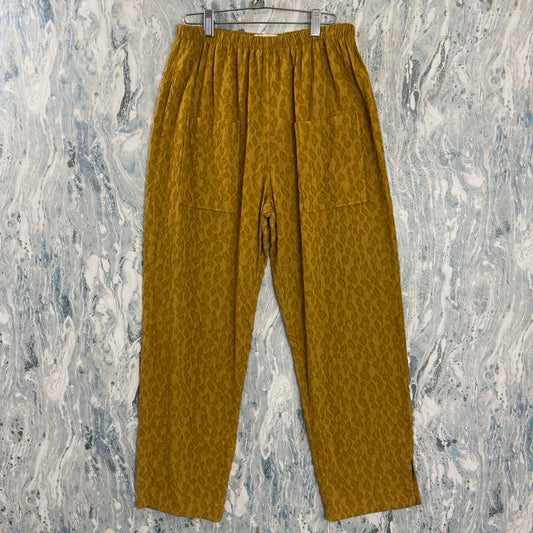 Boho Amber Yellow Textured Pants (L)