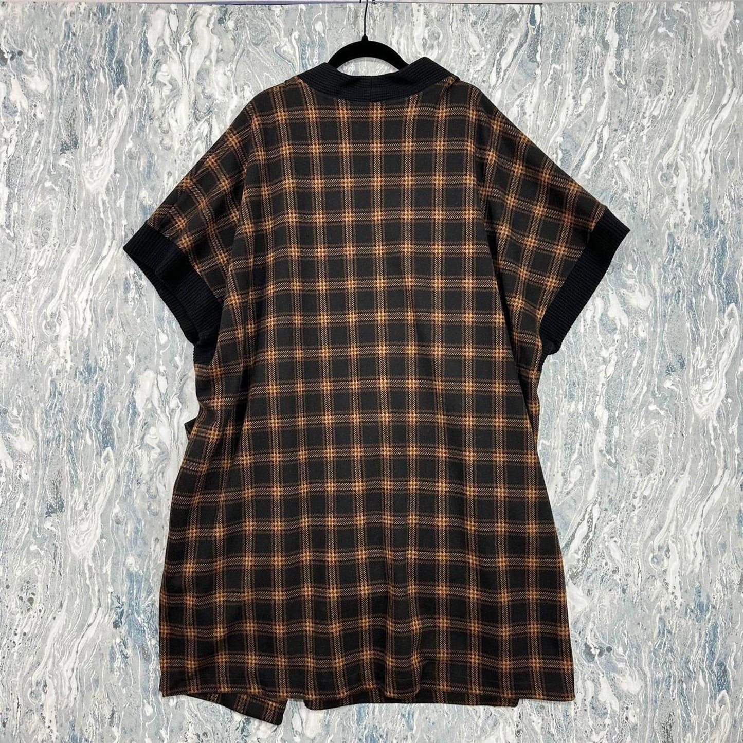 Brown & Black Plaid Indie Cardigan (XS)