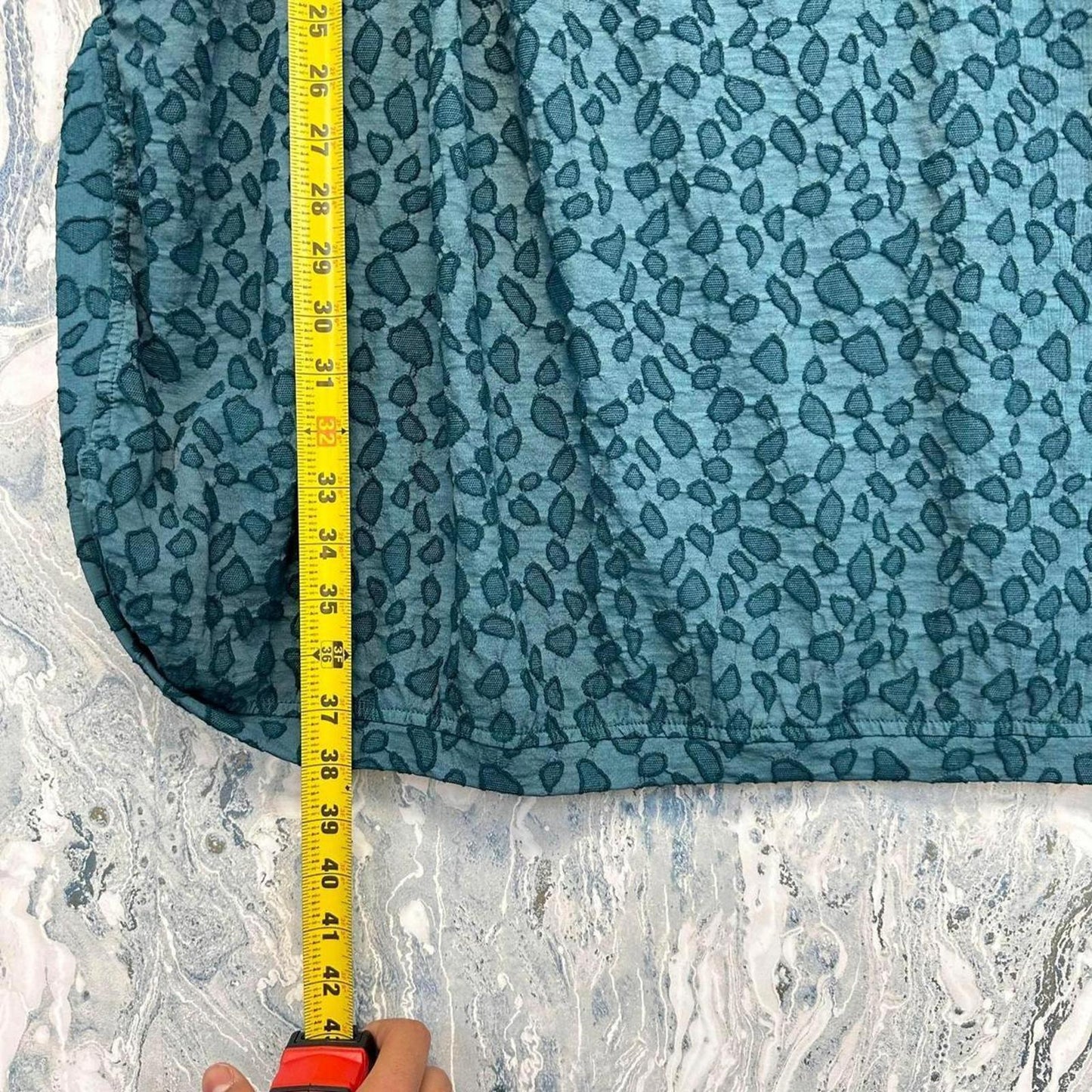 Indie Blue Leopard Print Maxi Skirt (L)