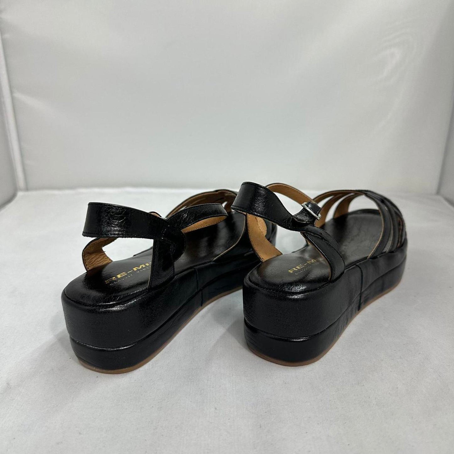 Black Patent Leather Strappy Platform Sandals (7)