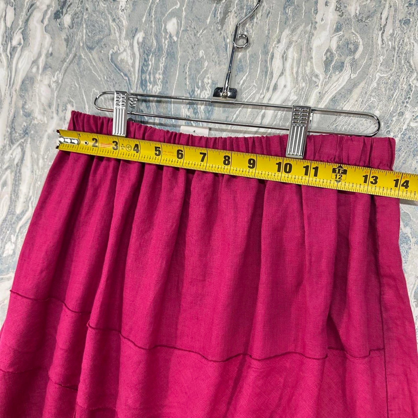 Boho Pink Floral Tiered Maxi Skirt (M)