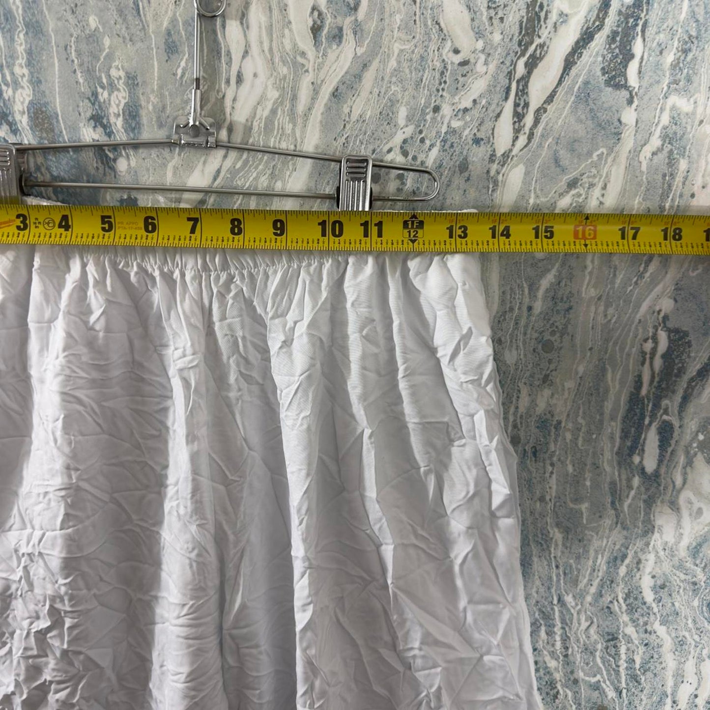 Boho Crinkle White Wide-Leg Pants (L)