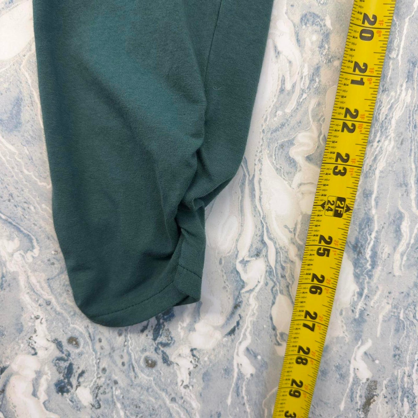 Designer Pine Green Ruched Leggings (S)