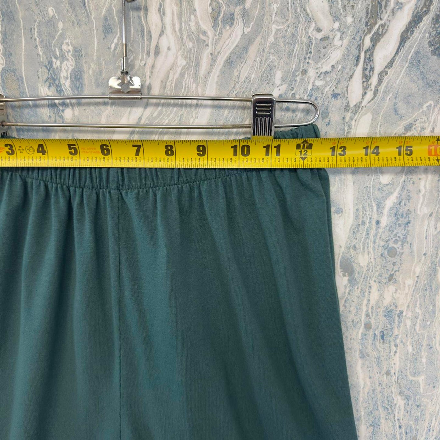 Designer Pine Green Ruched Leggings (S)