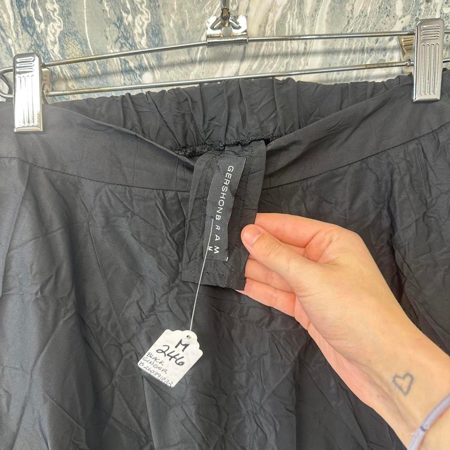 GERSHON BRAM Minimalist Black Maxi Skirt (M) BNWT