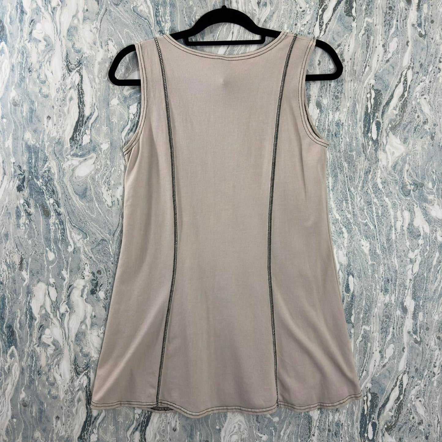 Designer Tan Sleeveless Tank Top (M)
