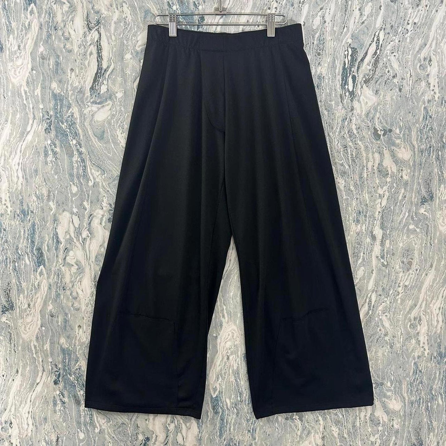 Minimalism Black Wide Leg Pants (1)