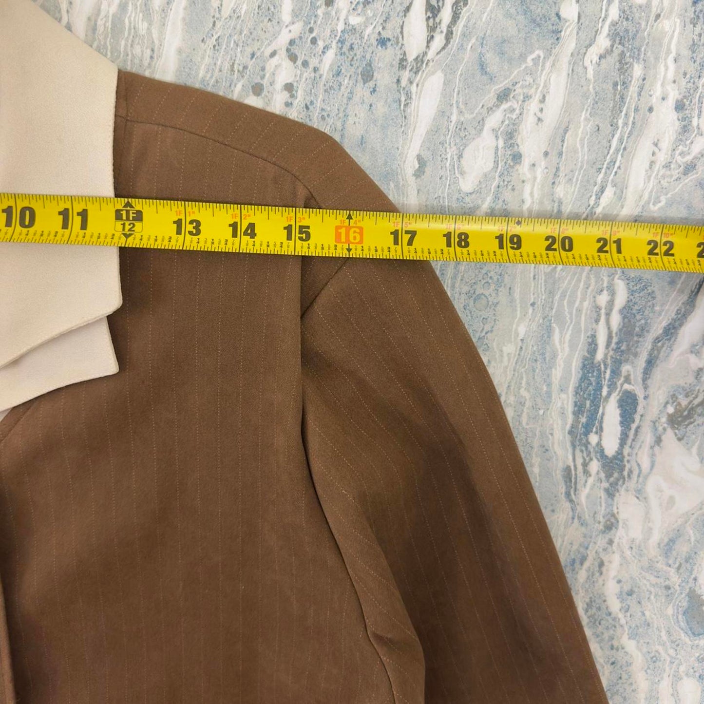 Brown Vintage Longline Twee Button-Up Dress (14)