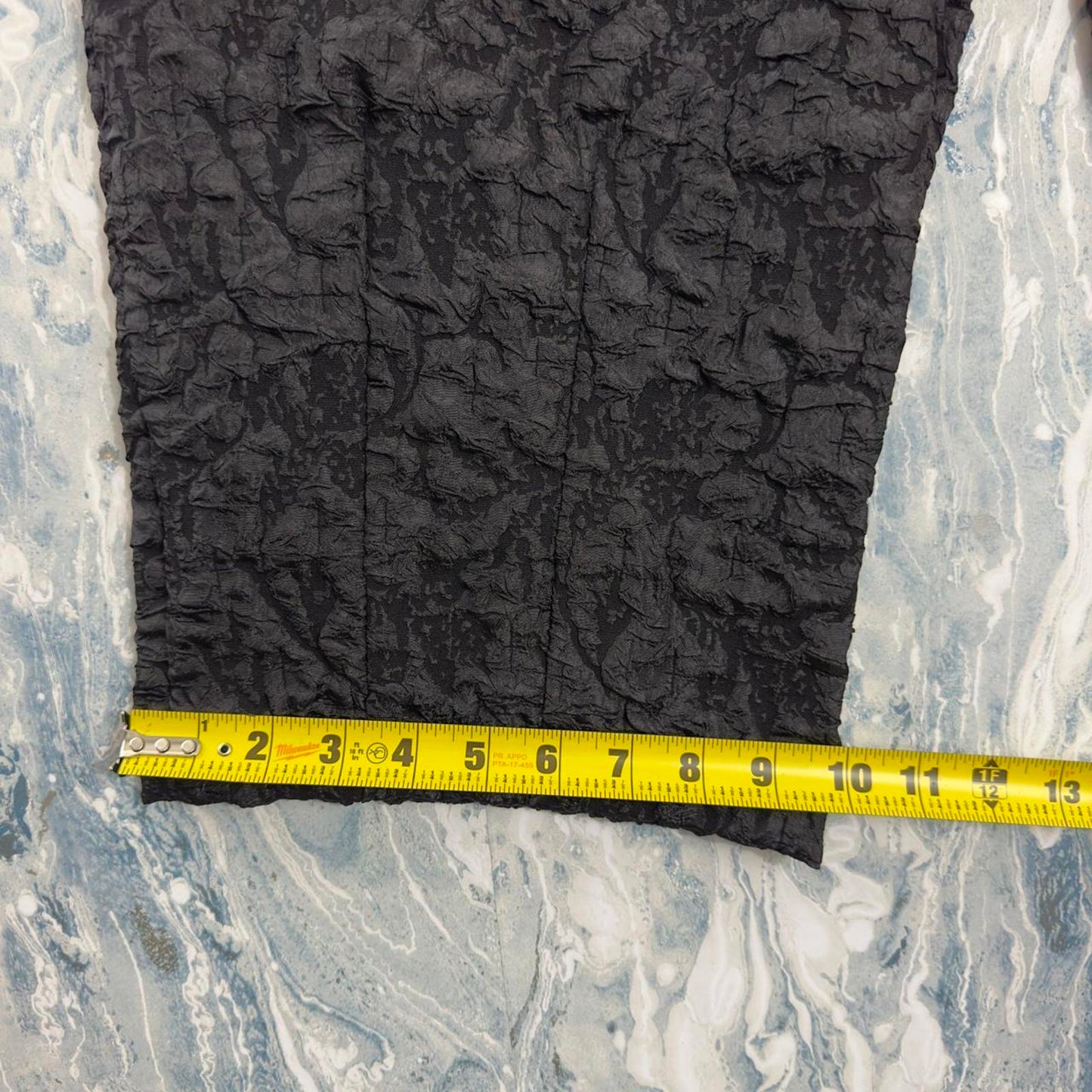 Vintage Textured Black Trousers (XL)