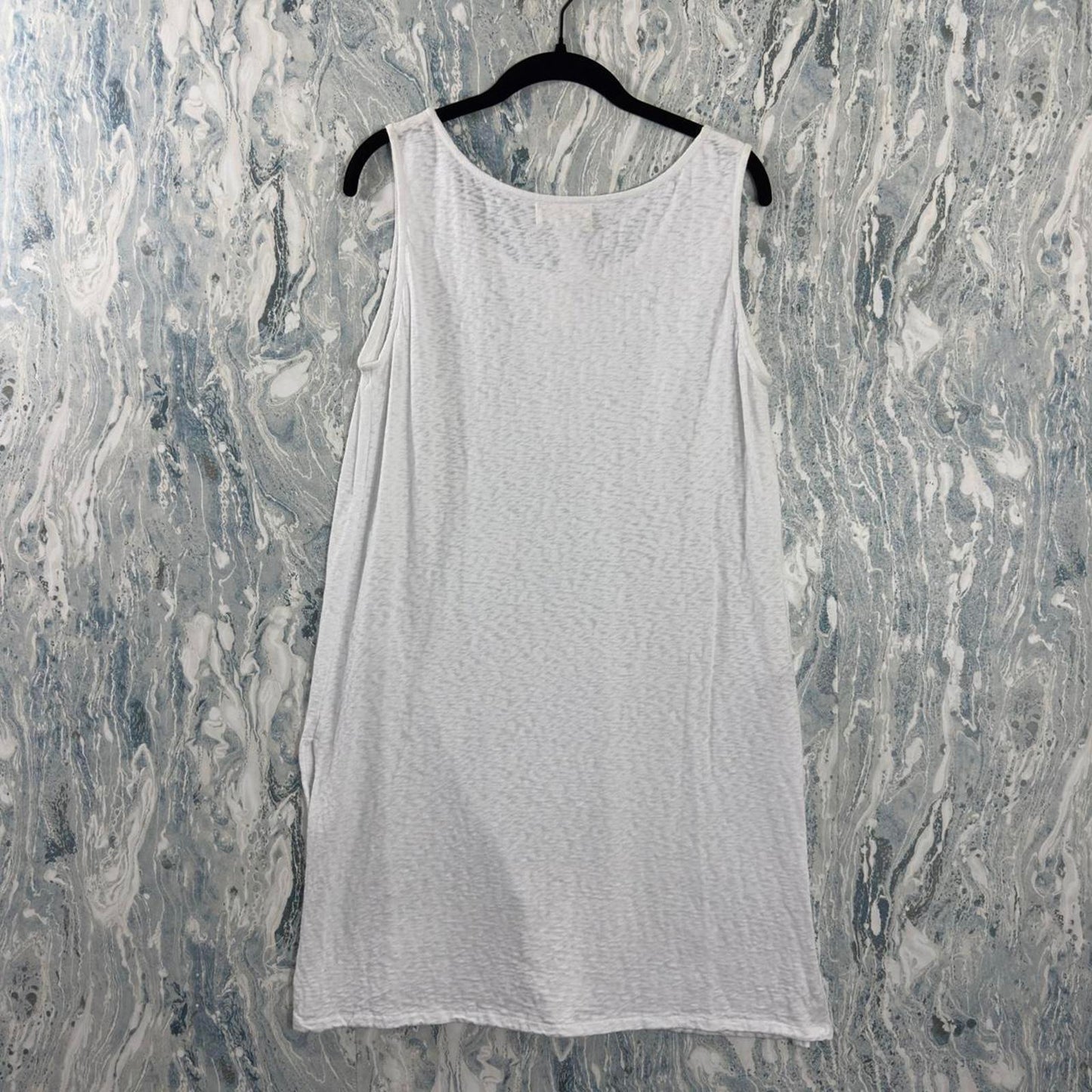 Casual Beachy White Sleeveless Mini Dress (S/M)