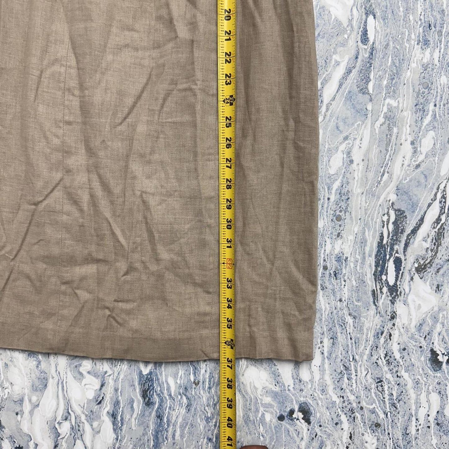 Kasper Preppy Tan Ruffled Sleeveless Dress (8)