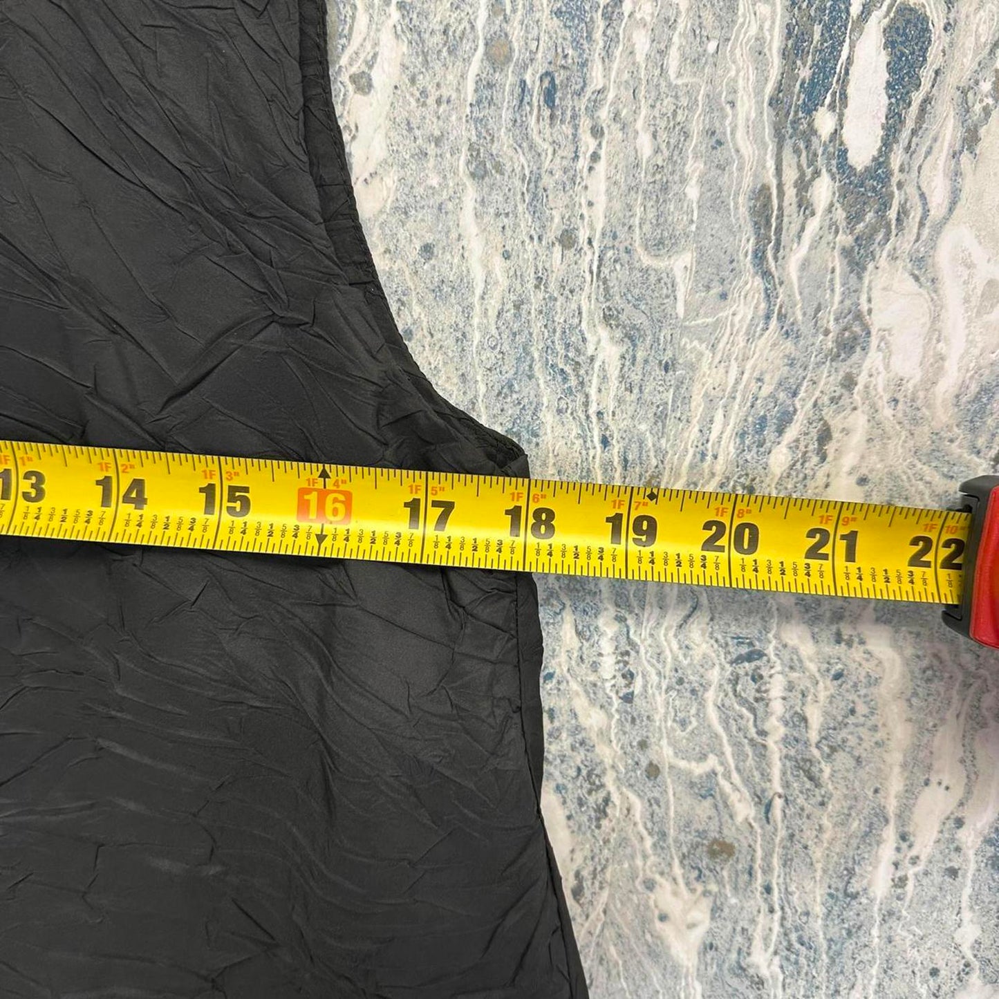 Black Crinkle Textured Sleeveless Dress (S)