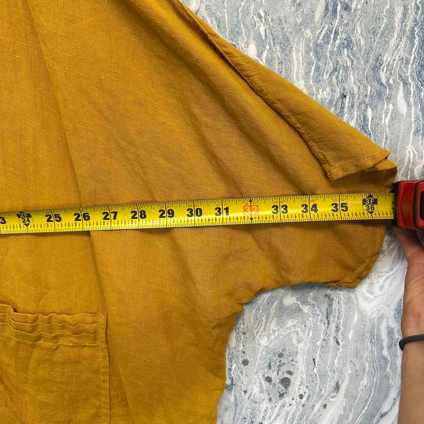 Yellow Button-Up Oversized Tunic Cardigan (L/XL)