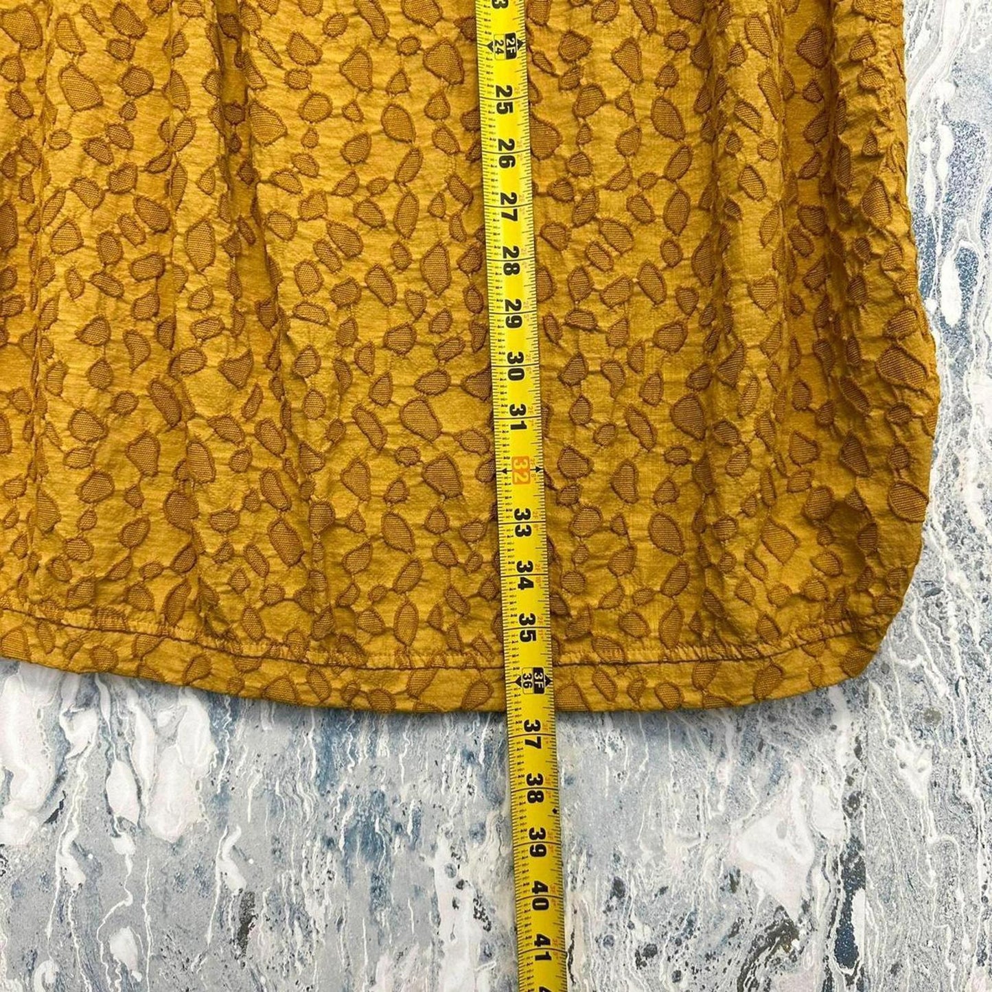 Mustard Leopard Print Maxi Skirt (M)