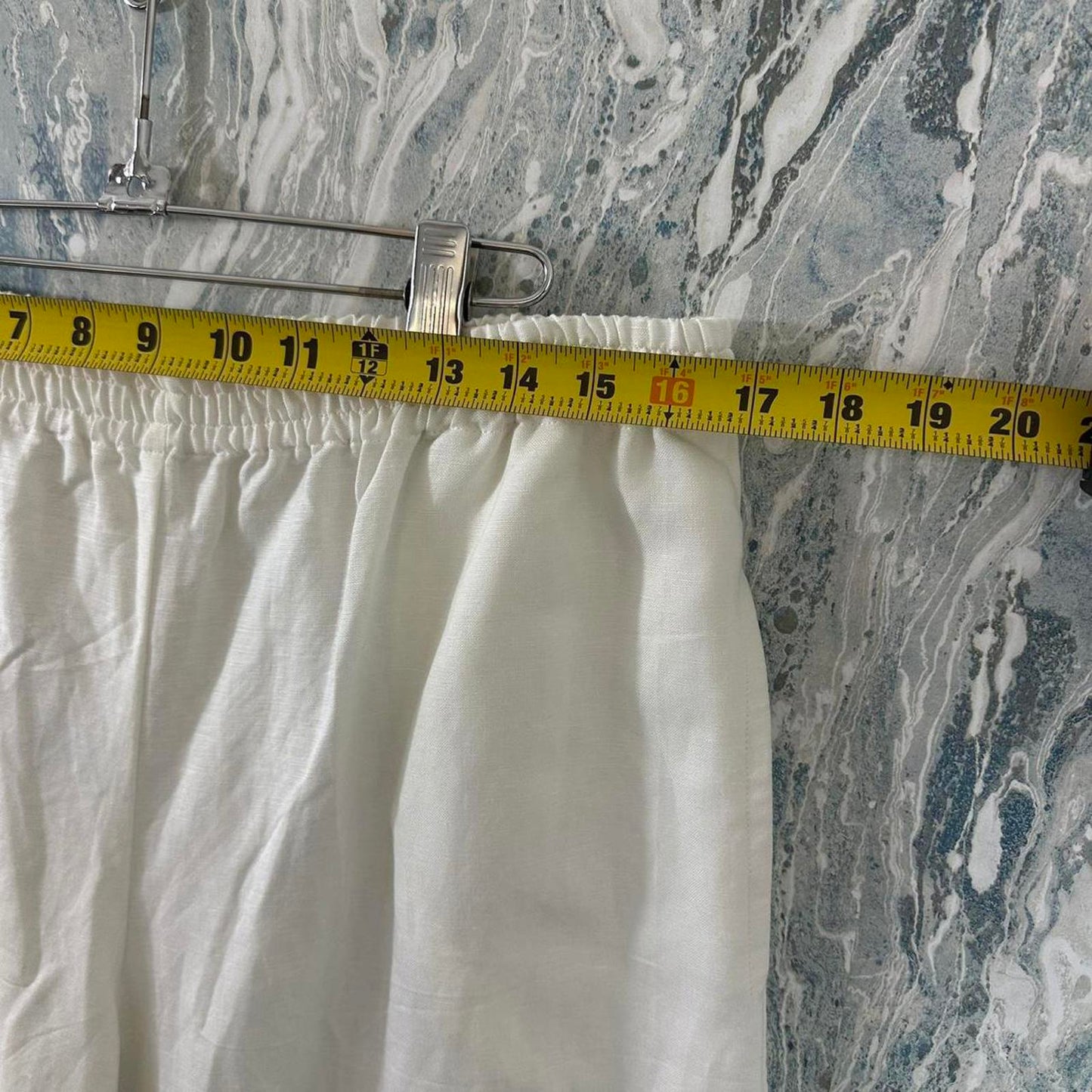 Designer White Colorblock Pants (L)