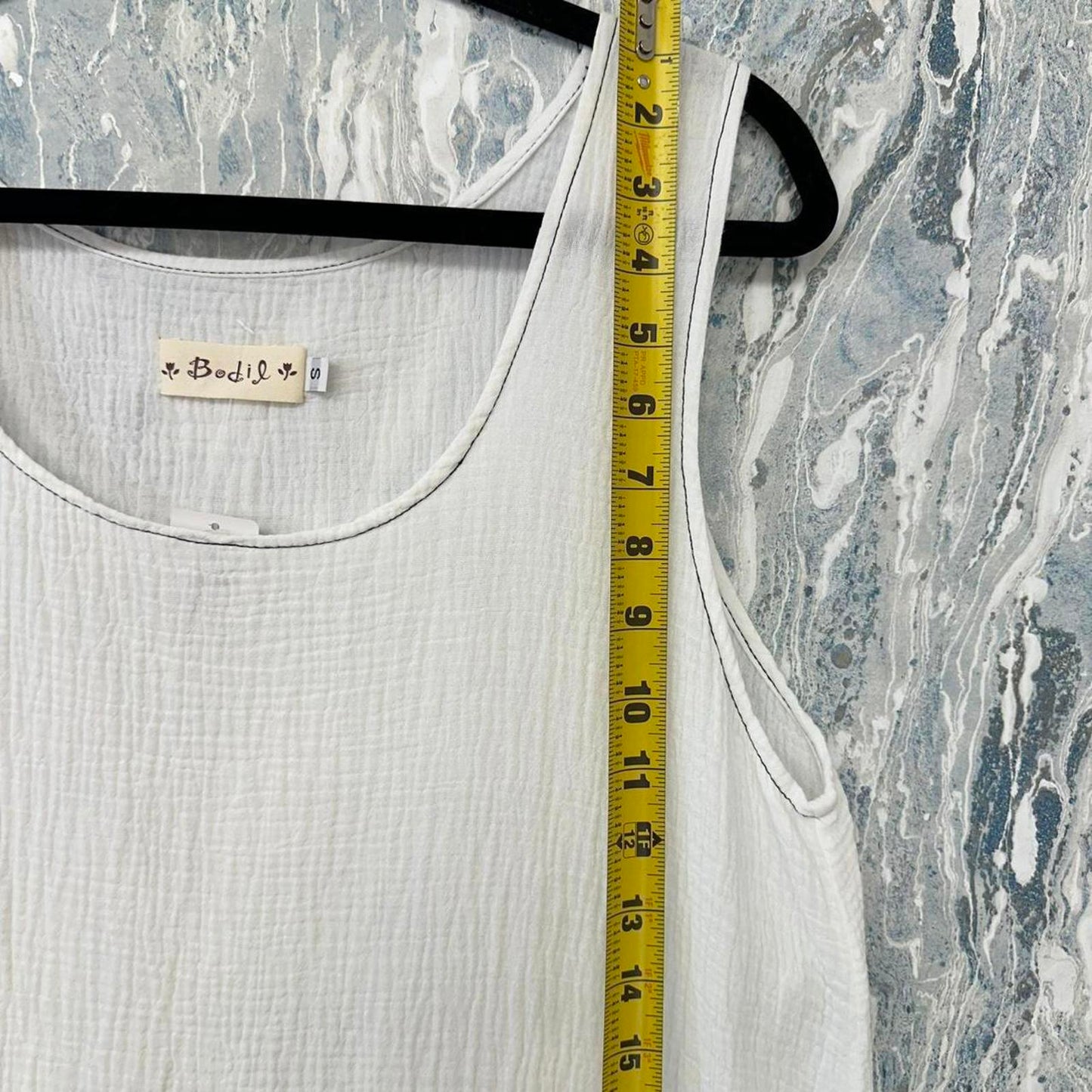 Bodil Minimalist White Sleeveless Maxi Dress (S)