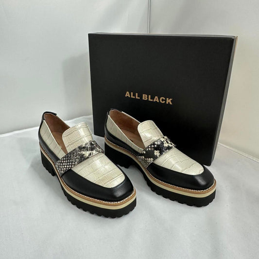 Snakeskin Strap Croc Embossed Mary Jane Loafers (7)