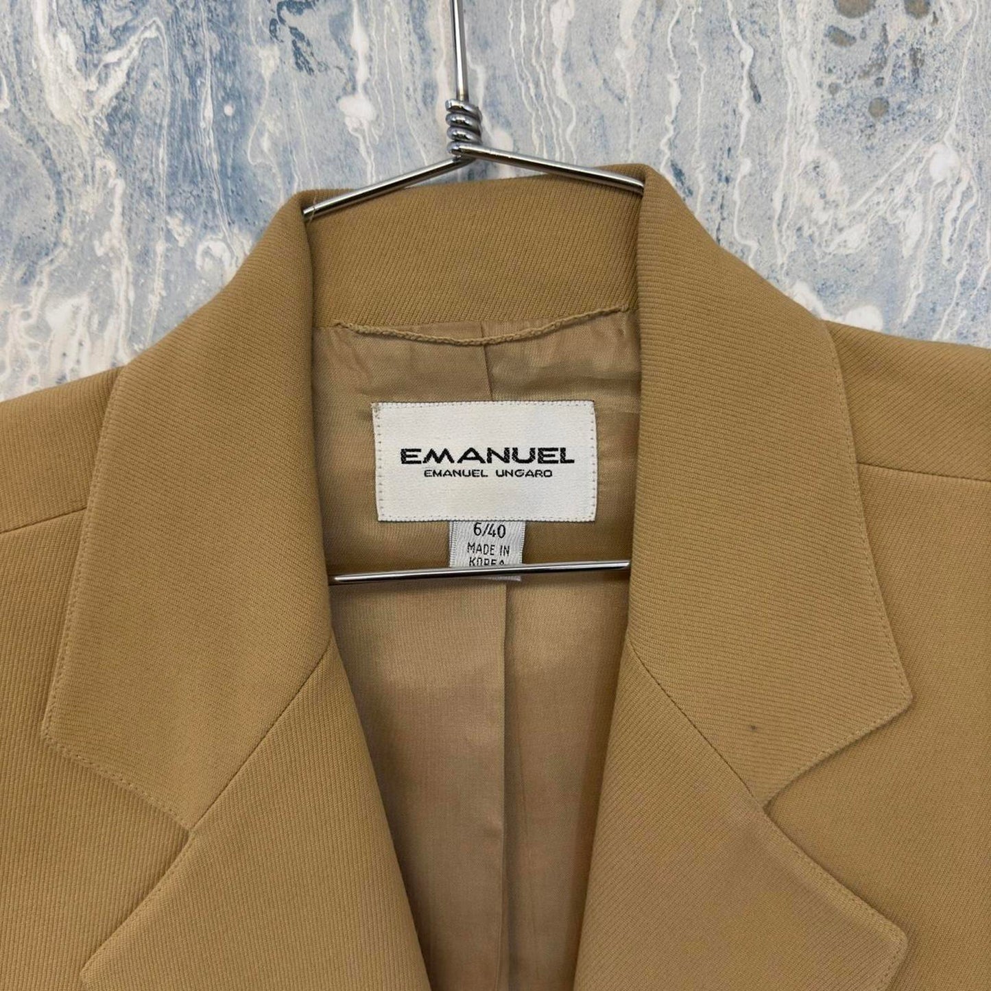 Vintage Tailored Tan Blazer and Skirt Set (M/L)