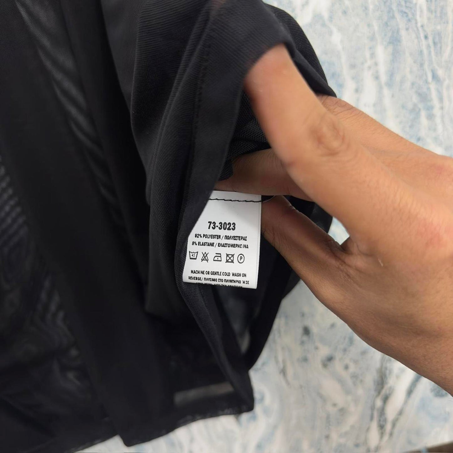 Designer Goth Sheer Black Sleeveless Dress (M)